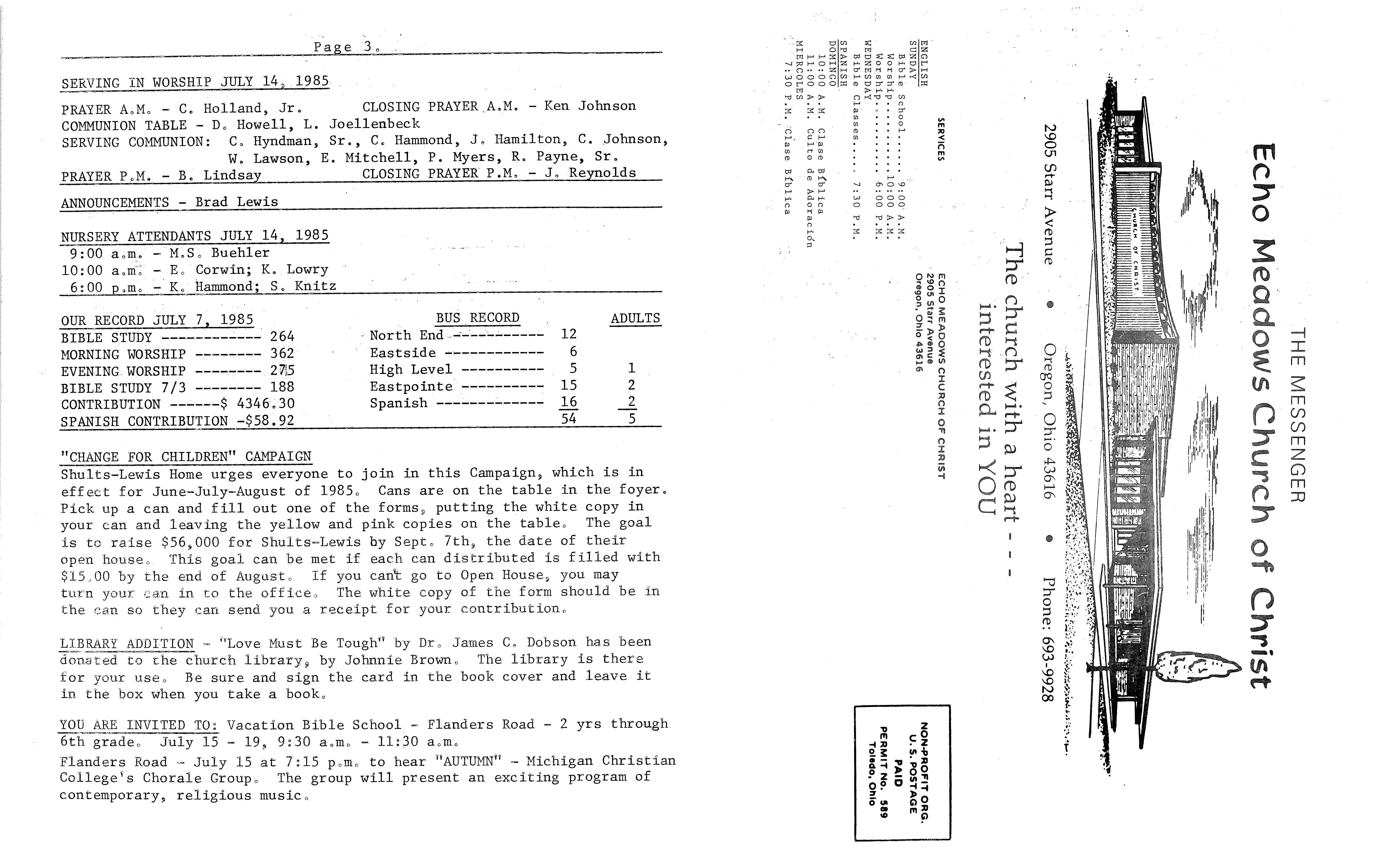 Scanned bulletin, page 1 of 1985-07-14.pdf