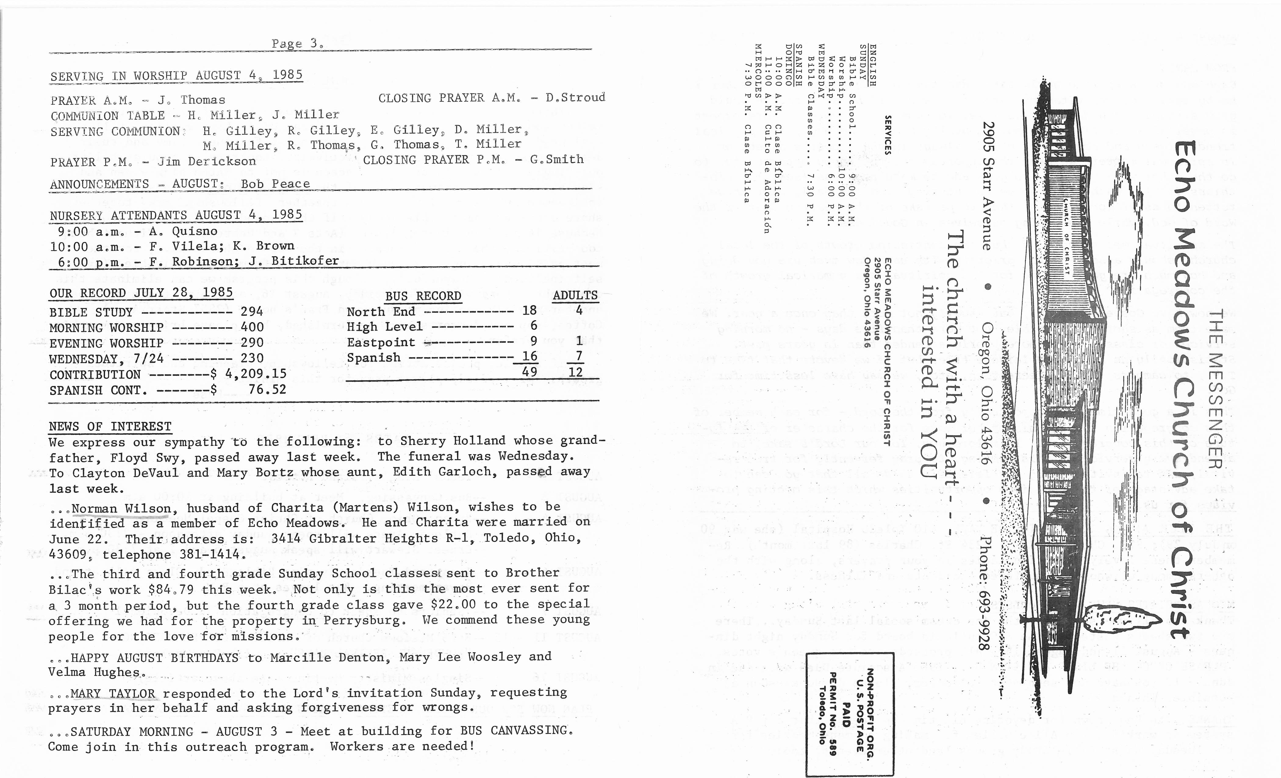 Scanned bulletin, page 1 of 1985-08-04.pdf