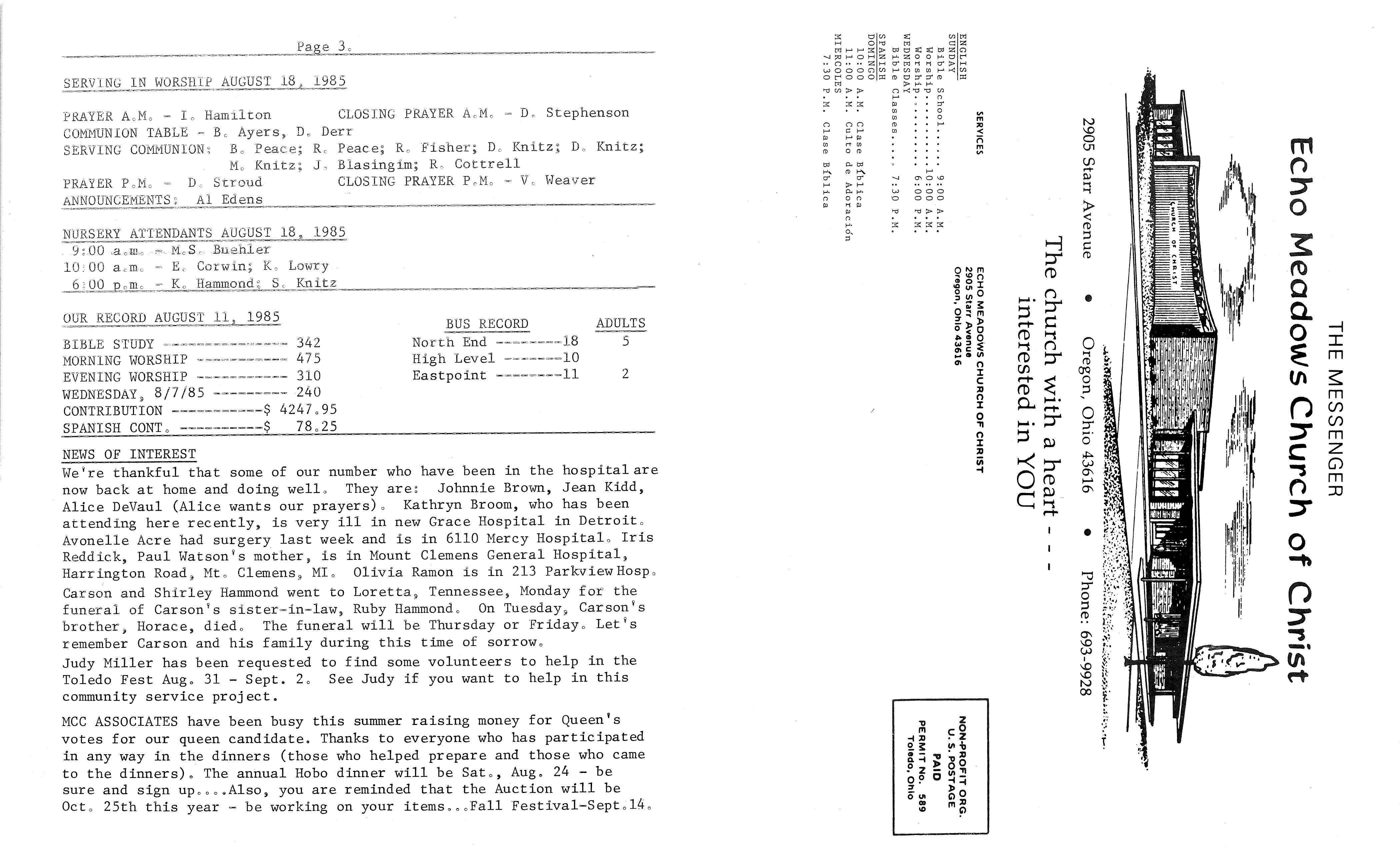 Scanned bulletin, page 1 of 1985-08-18.pdf