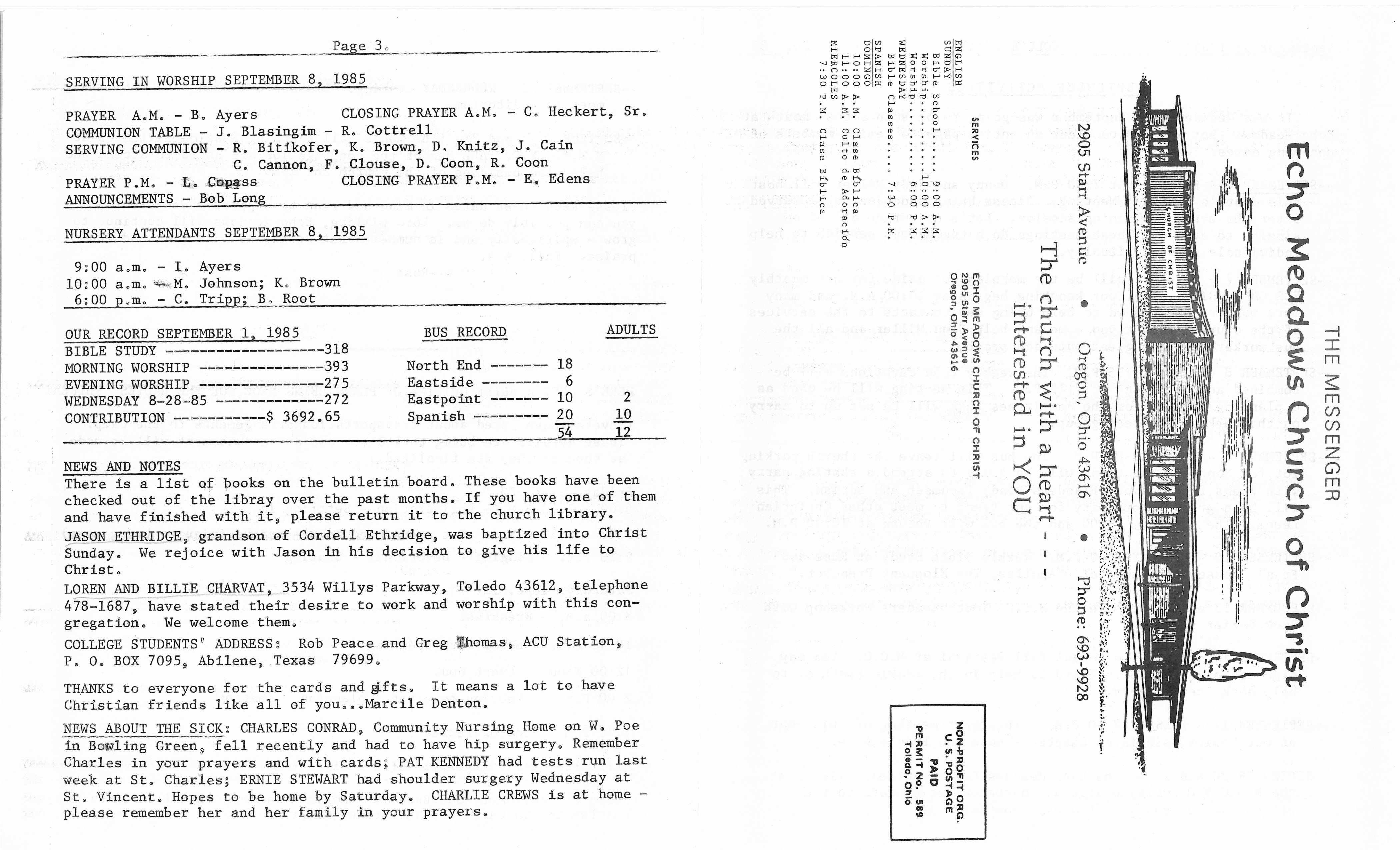 Scanned bulletin, page 1 of 1985-09-08.pdf