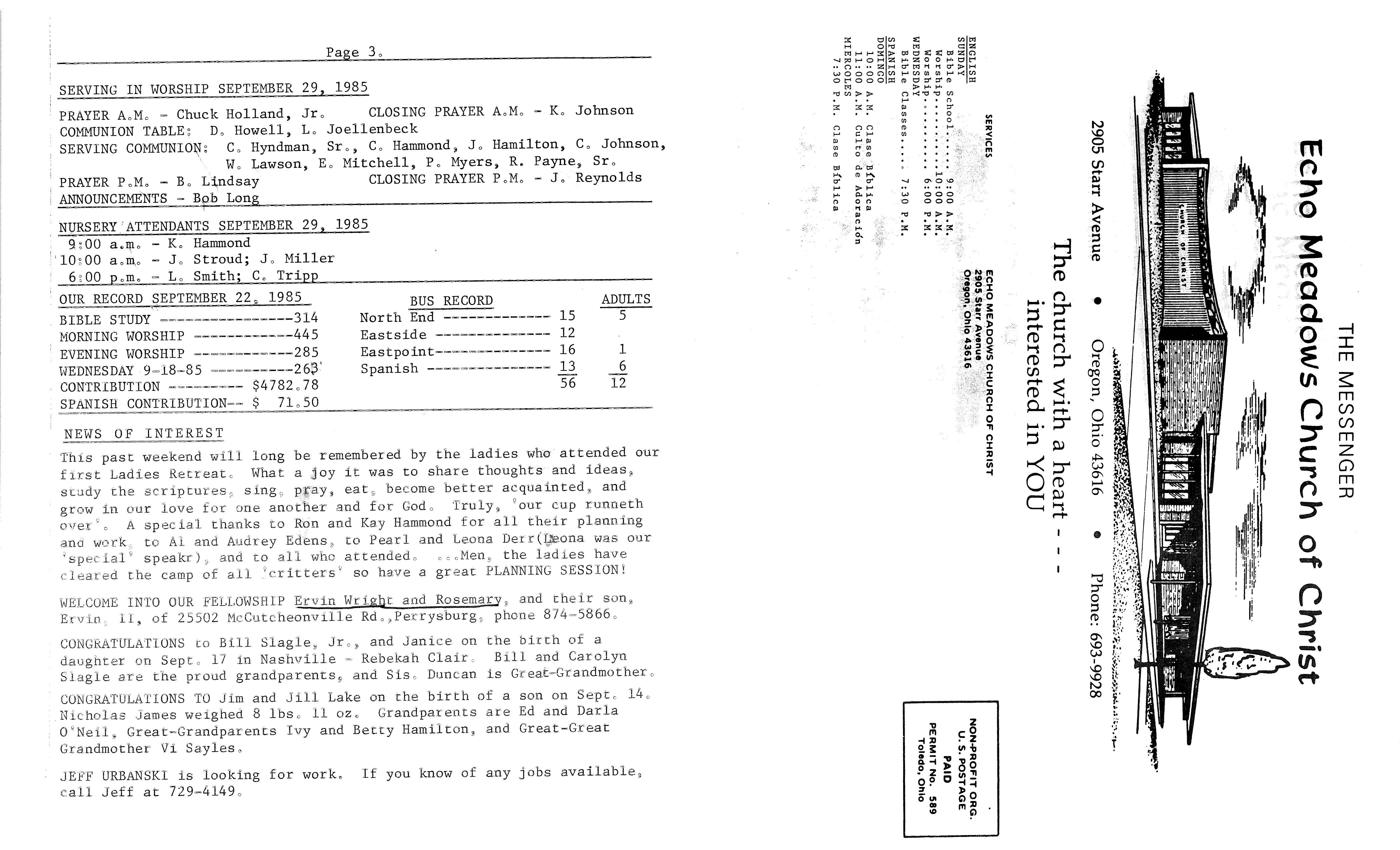 Scanned bulletin, page 1 of 1985-09-29.pdf