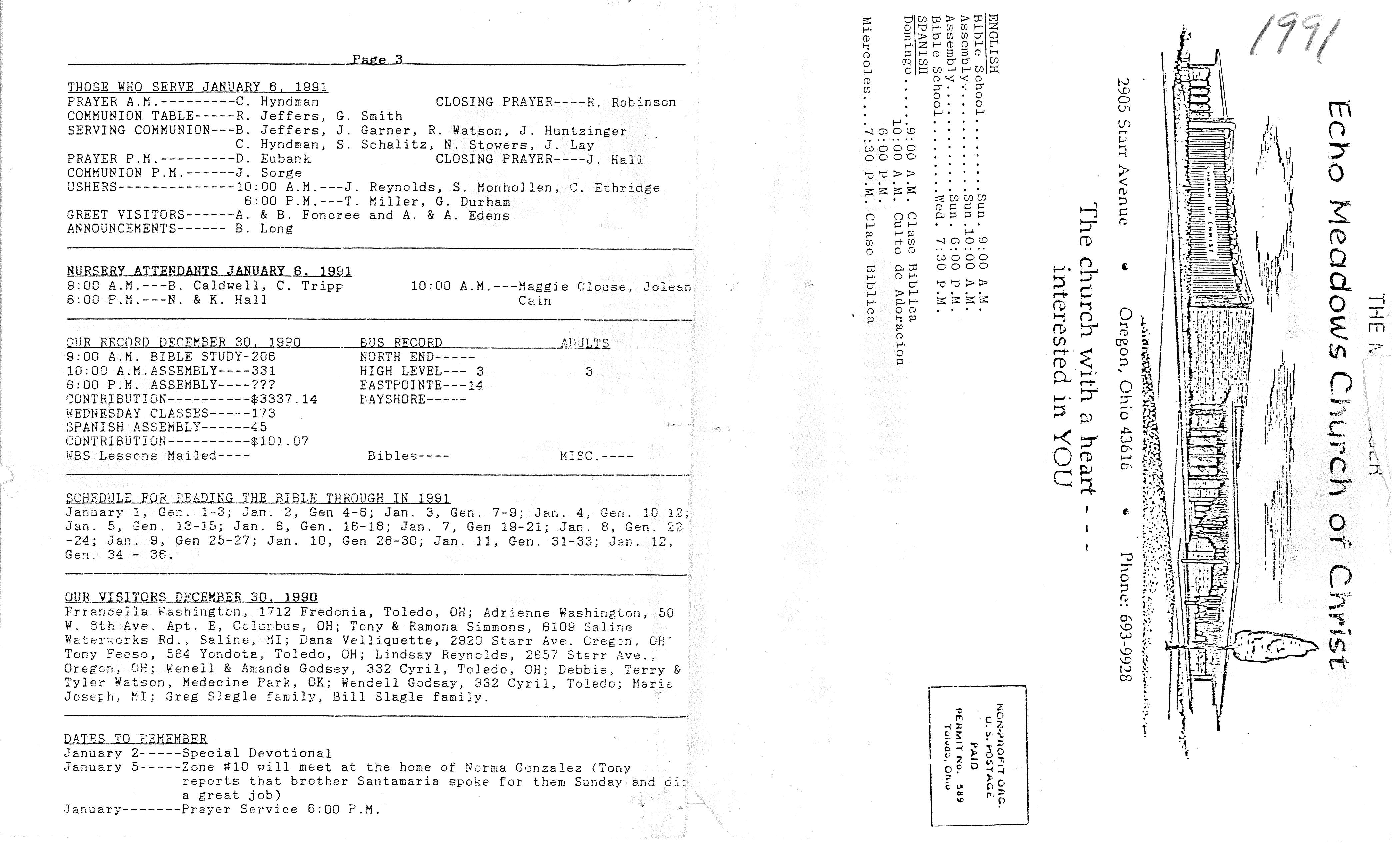 Scanned bulletin, page 1 of 1991-01-06.pdf