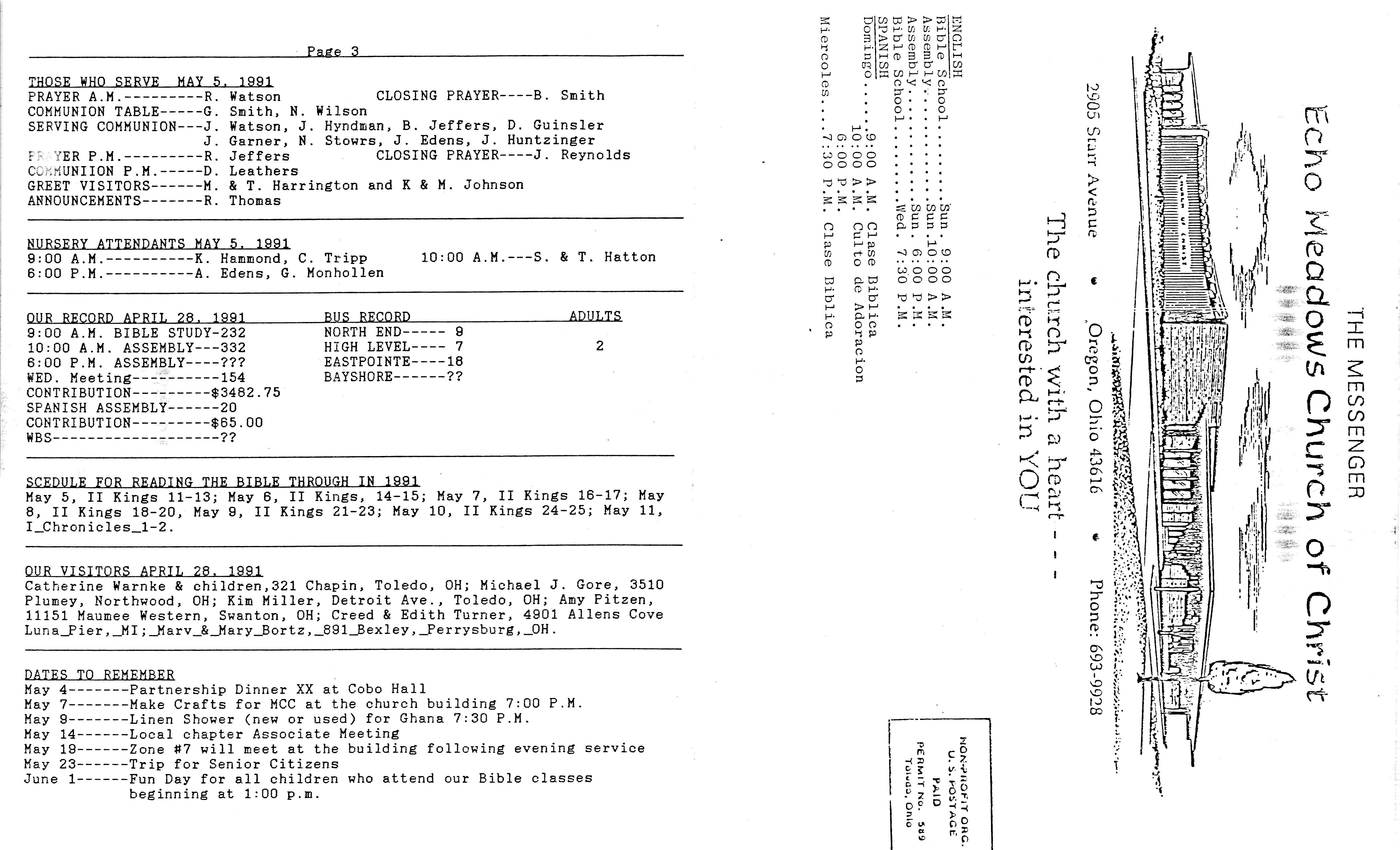 Scanned bulletin, page 1 of 1991-05-05.pdf
