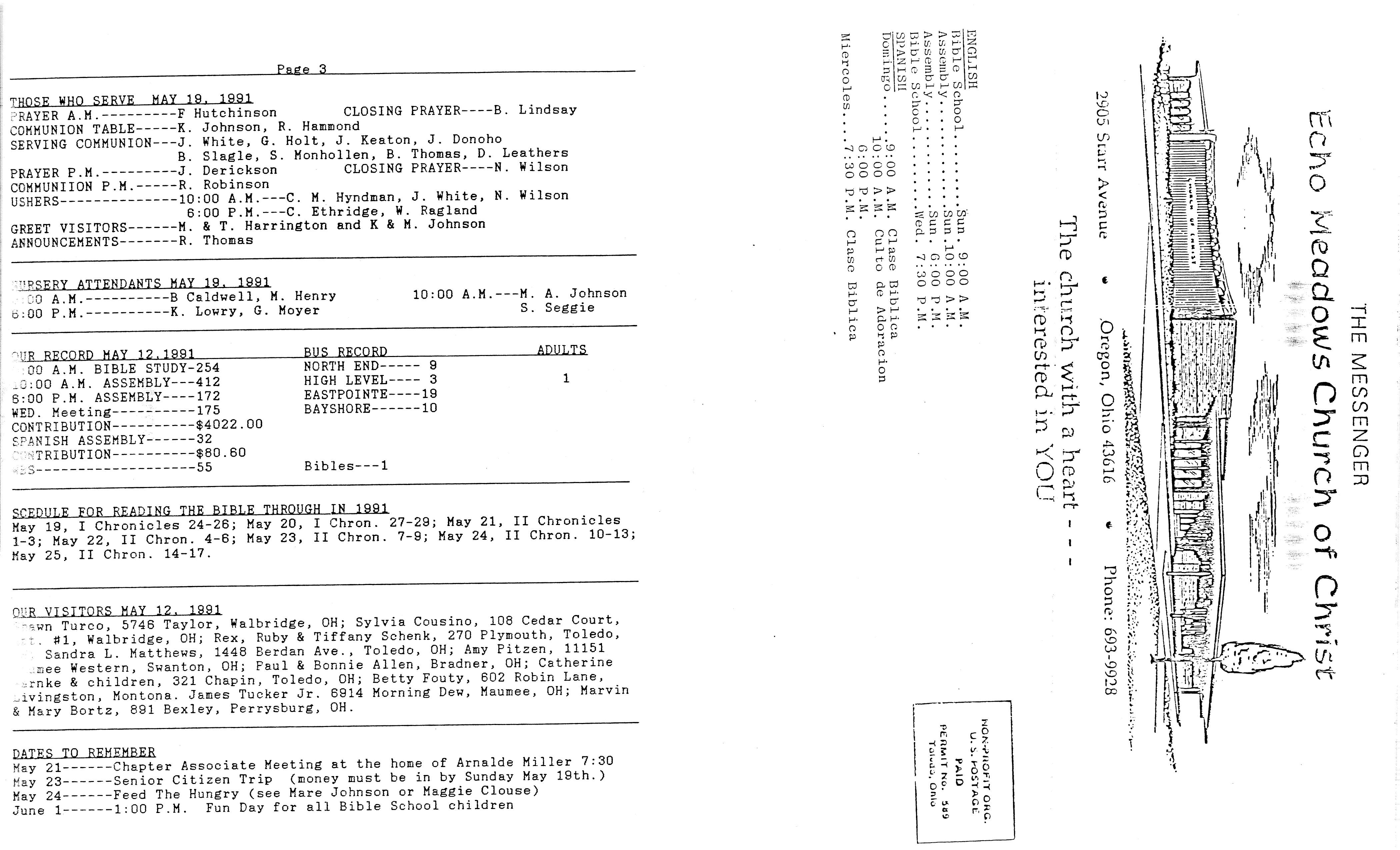 Scanned bulletin, page 1 of 1991-05-19.pdf