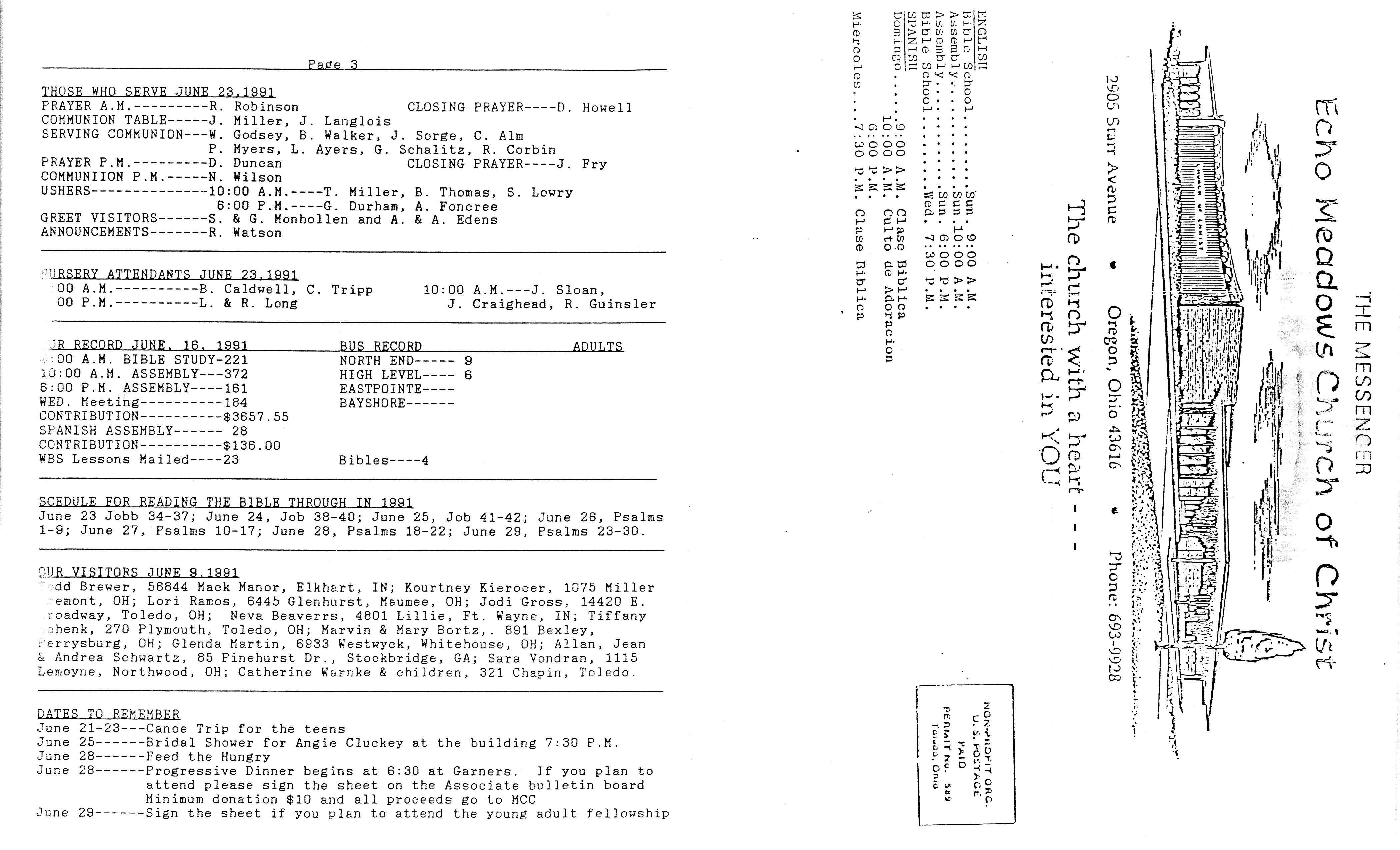 Scanned bulletin, page 1 of 1991-06-23.pdf