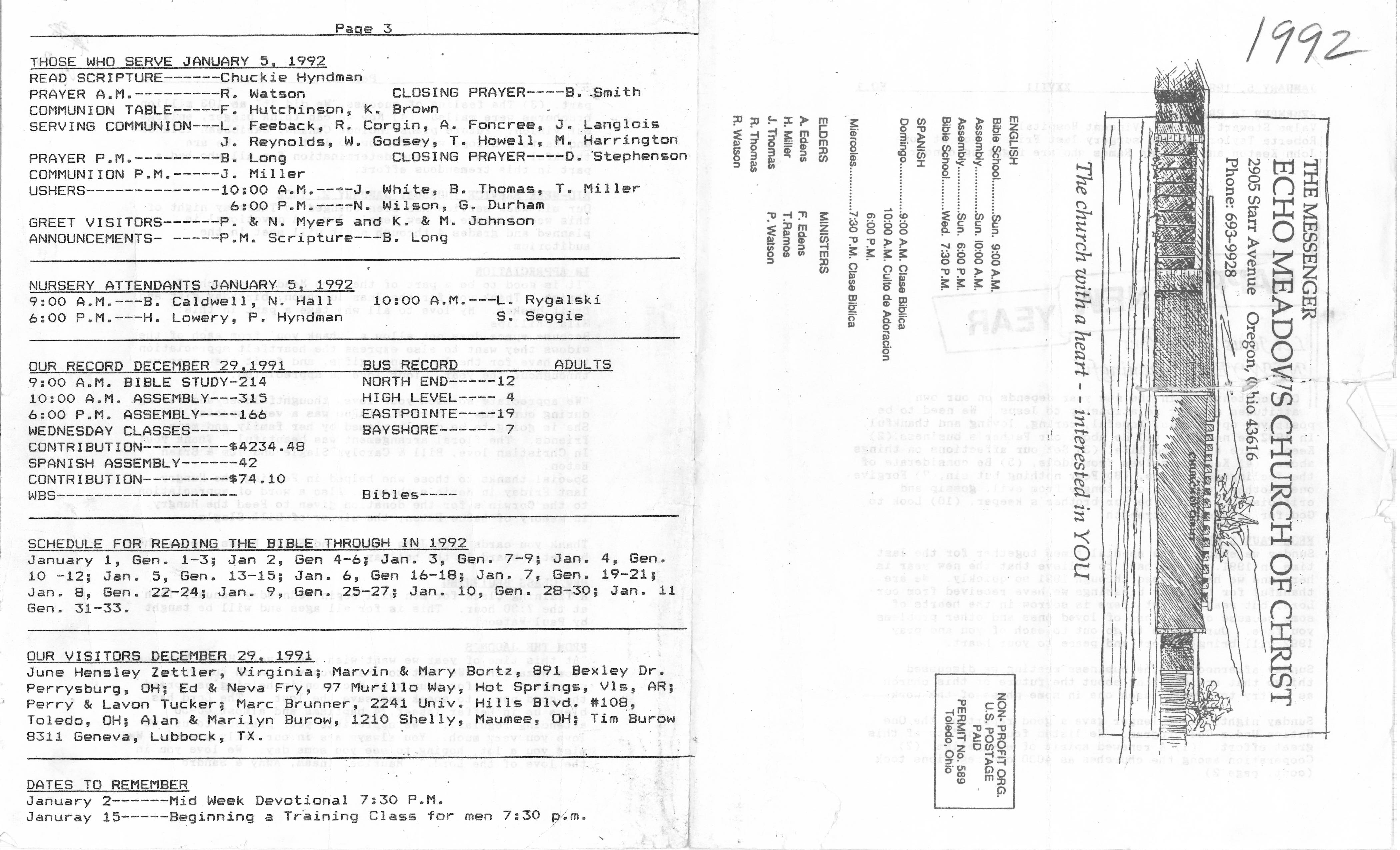 Scanned bulletin, page 1 of 1992-01-05.pdf