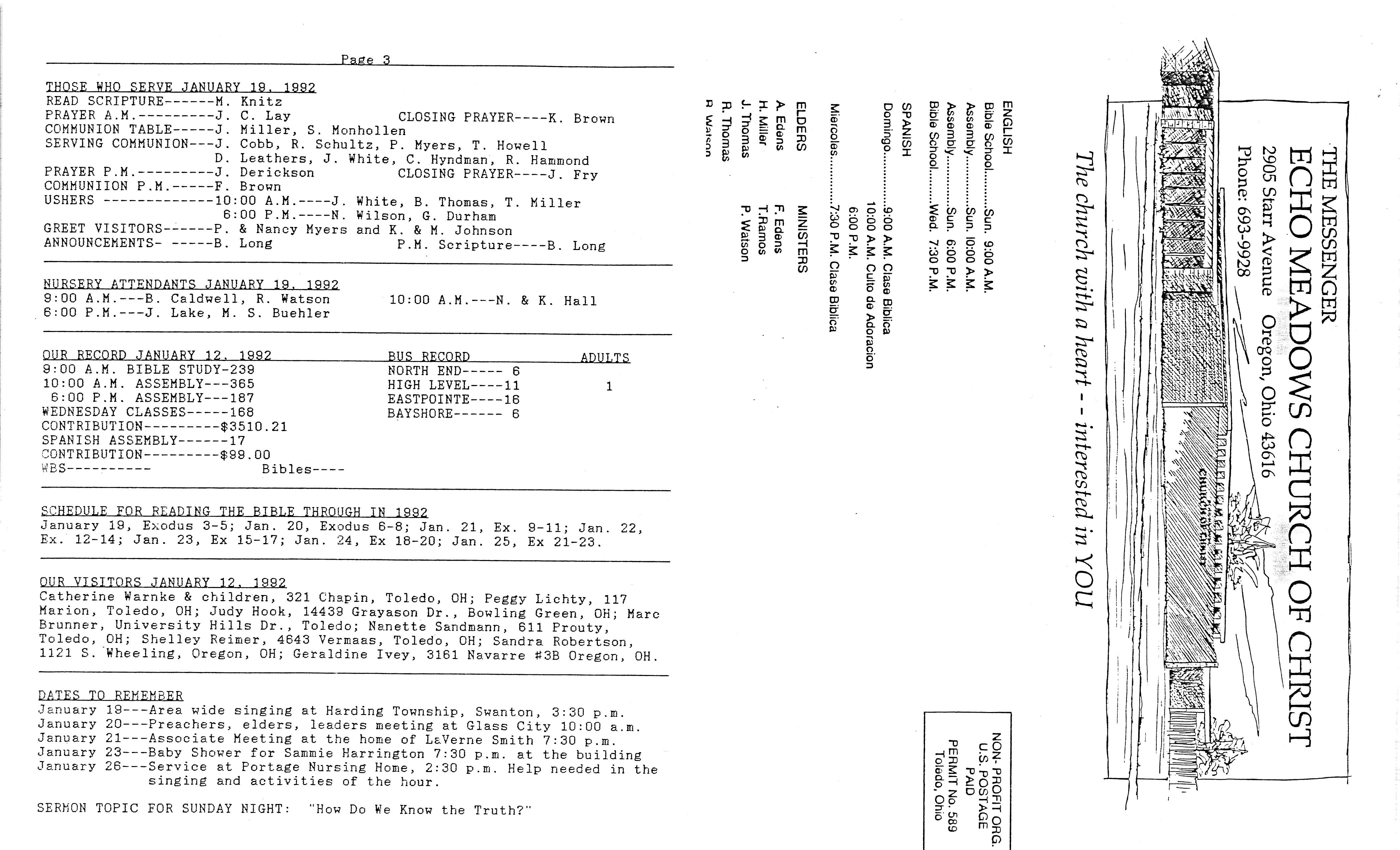 Scanned bulletin, page 1 of 1992-01-19.pdf