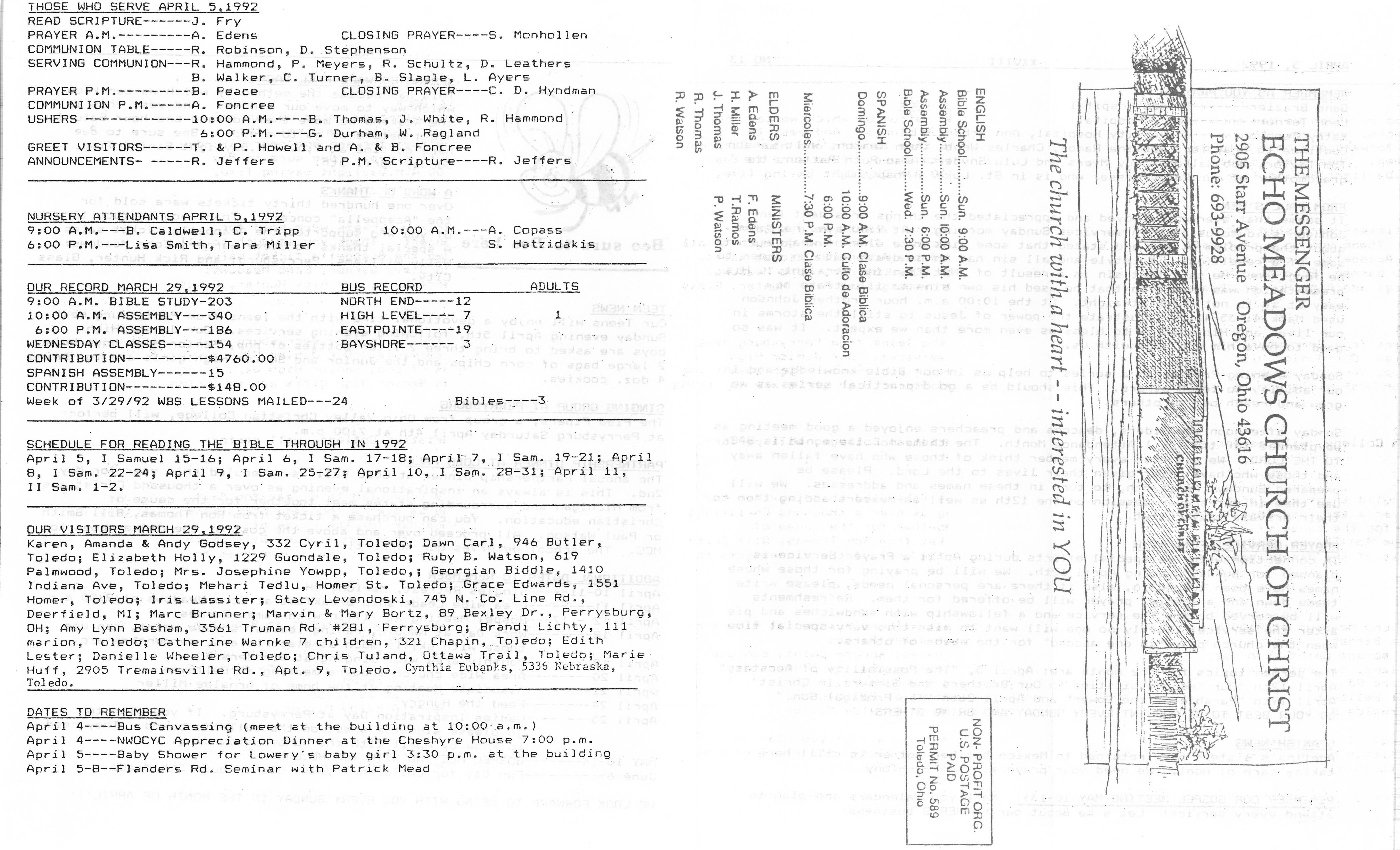 Scanned bulletin, page 1 of 1992-04-05.pdf