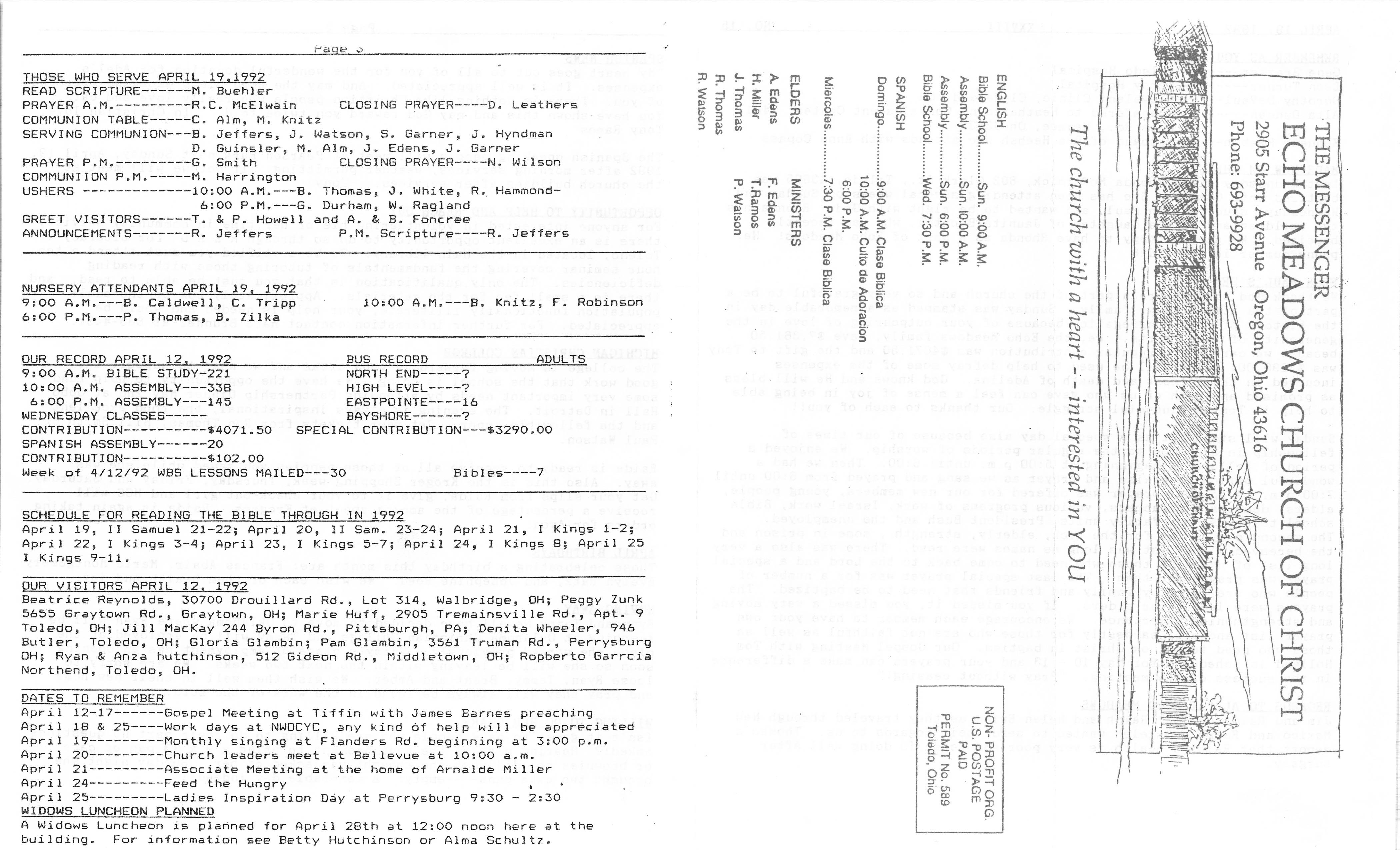 Scanned bulletin, page 1 of 1992-04-19.pdf