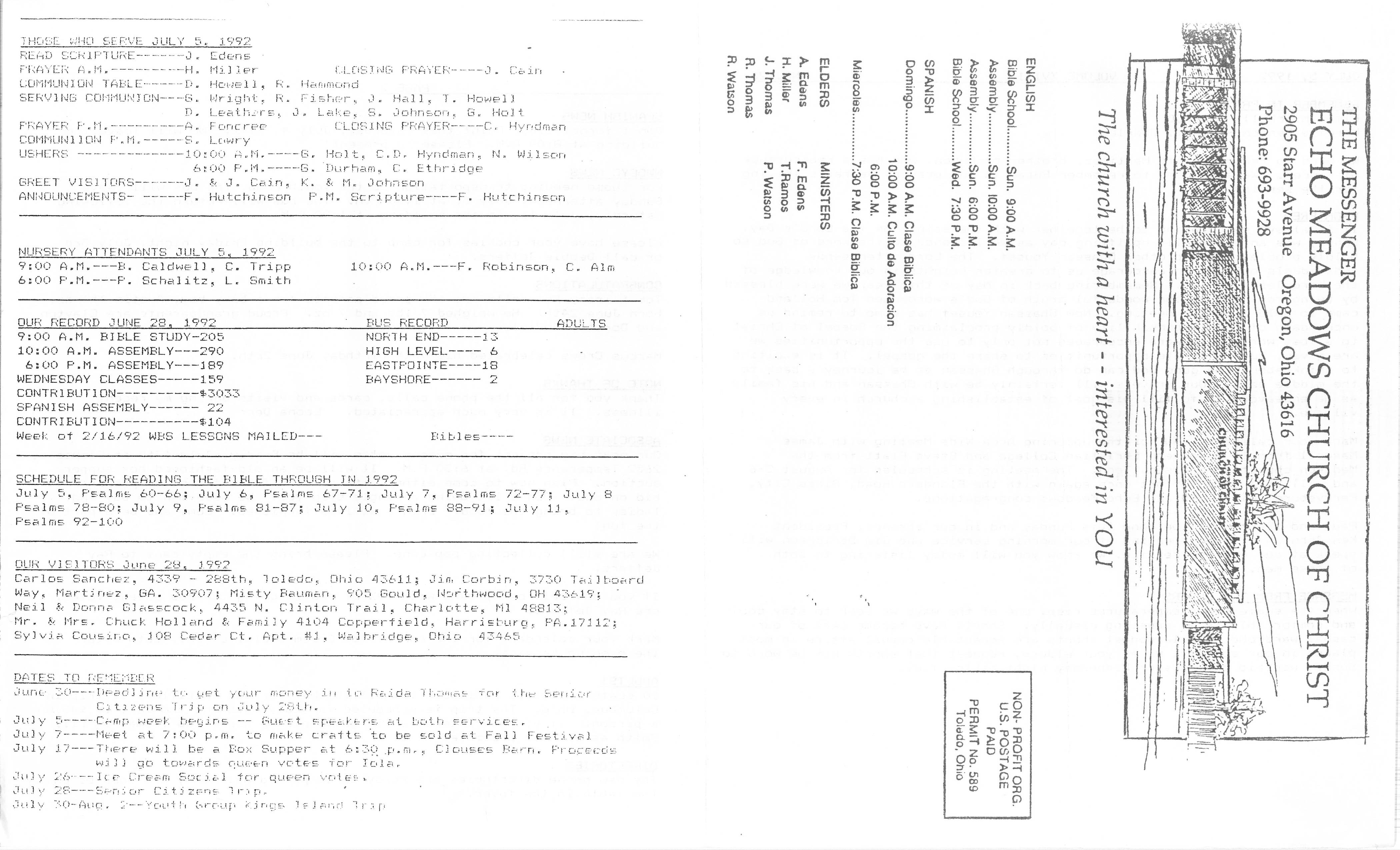 Scanned bulletin, page 1 of 1992-07-05.pdf