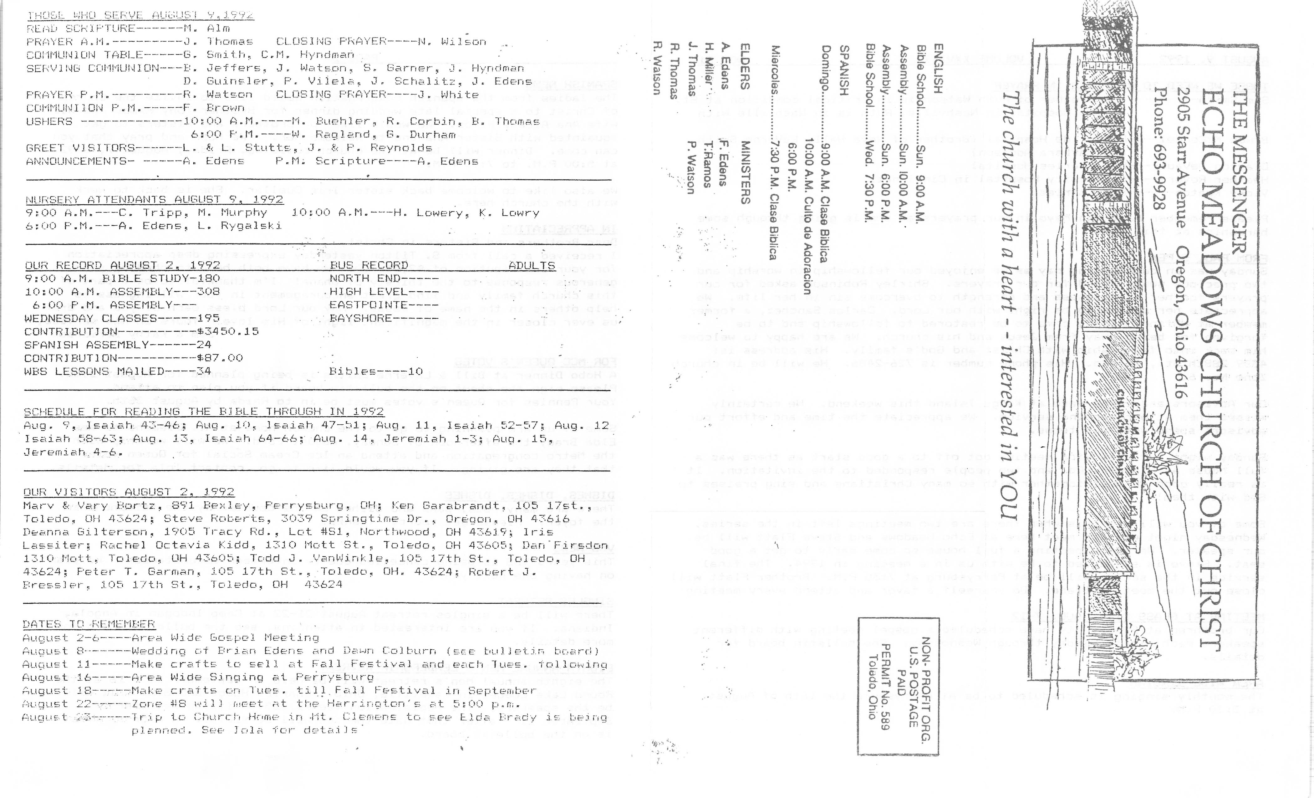 Scanned bulletin, page 1 of 1992-08-09.pdf