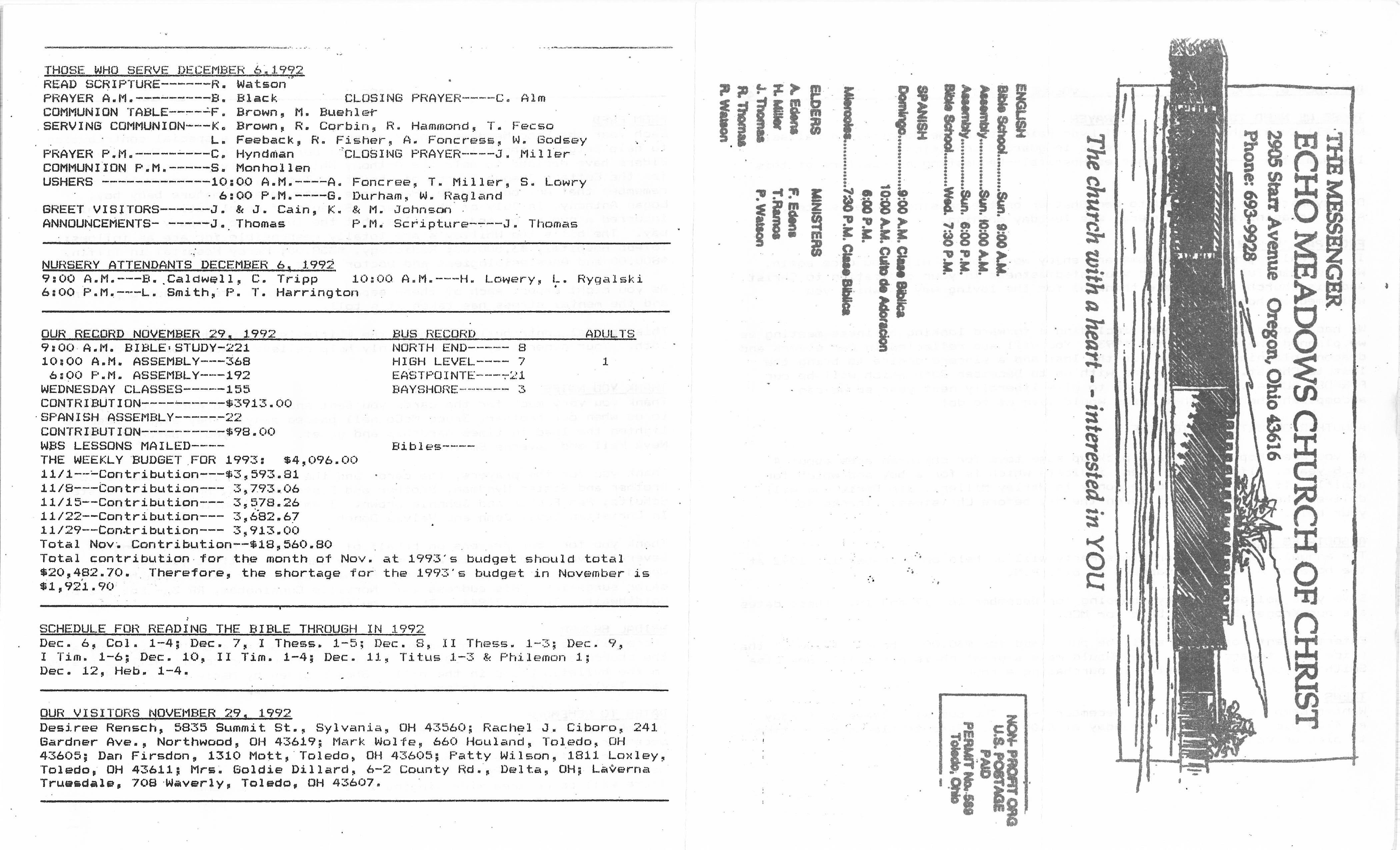 Scanned bulletin, page 1 of 1992-12-06.pdf