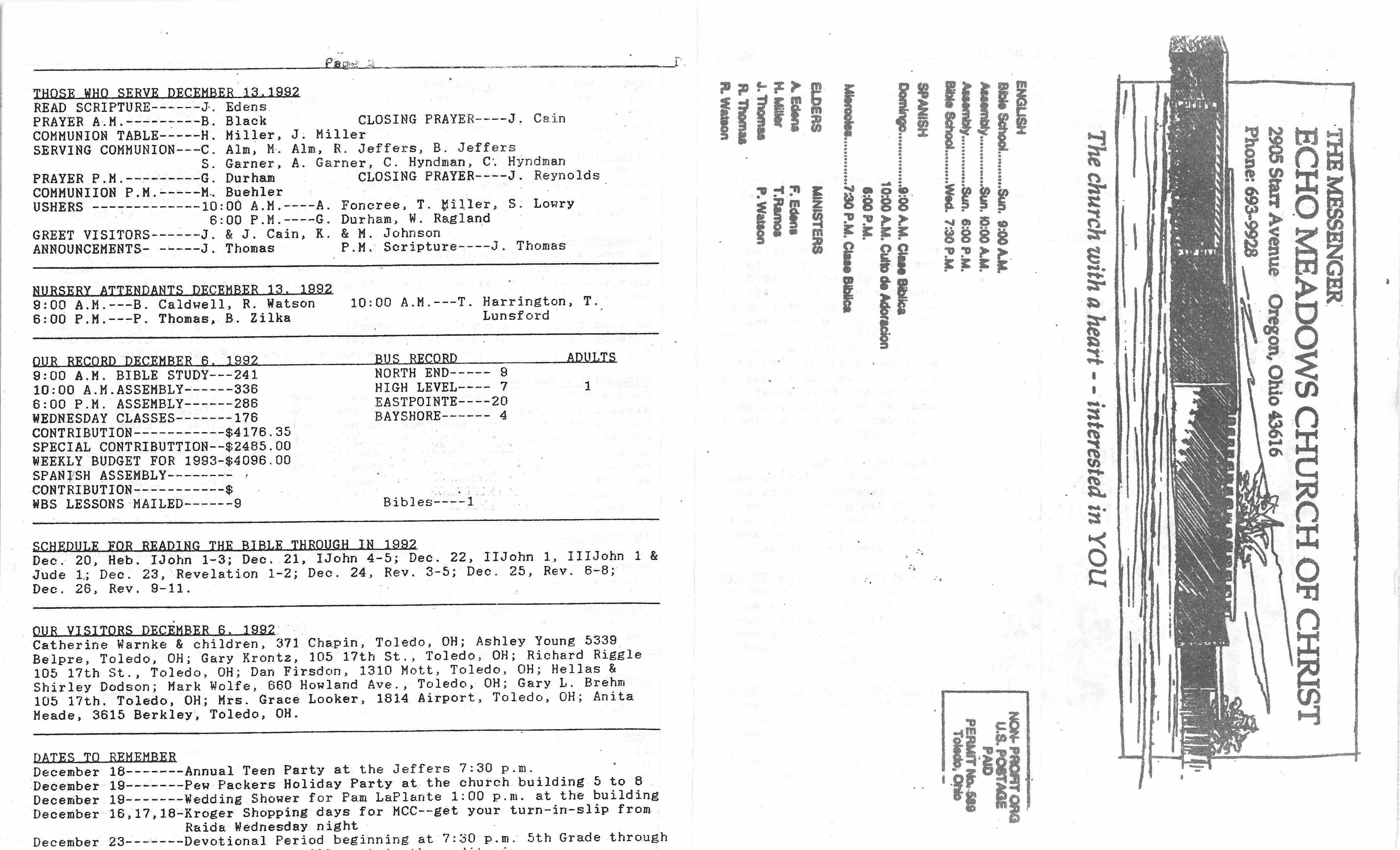 Scanned bulletin, page 1 of 1992-12-20.pdf