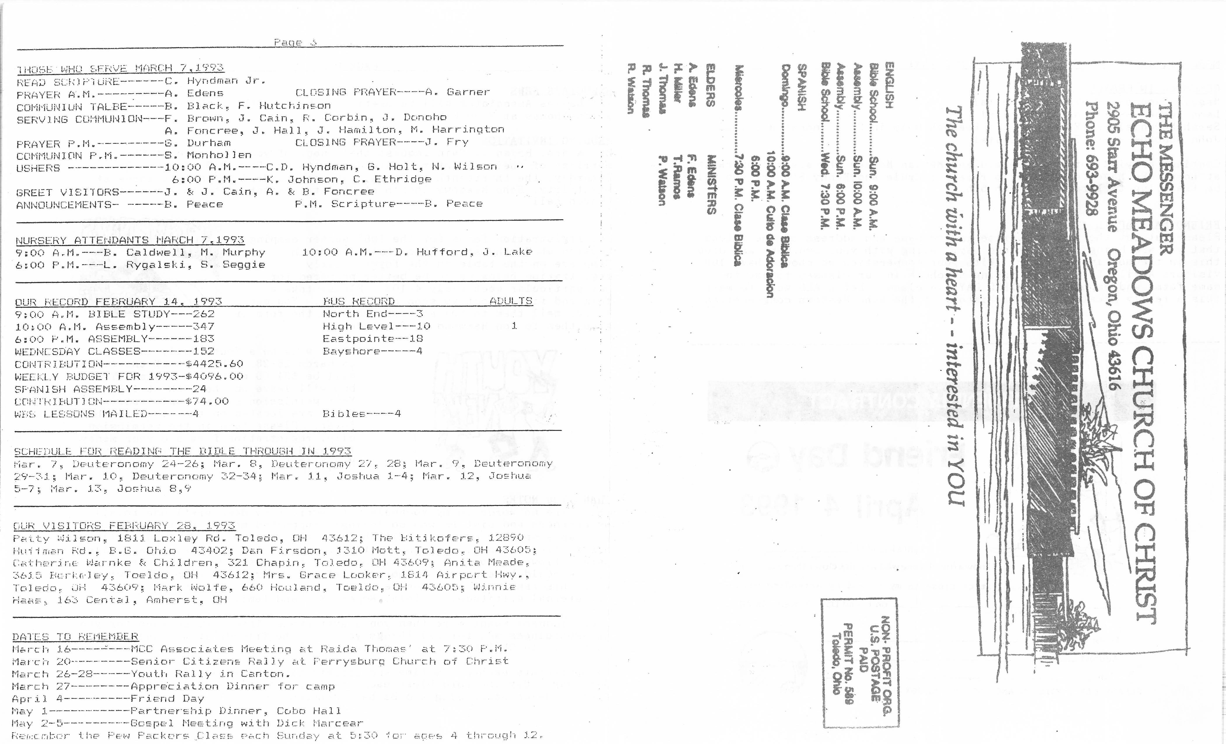 Scanned bulletin, page 1 of 1993-03-07.pdf