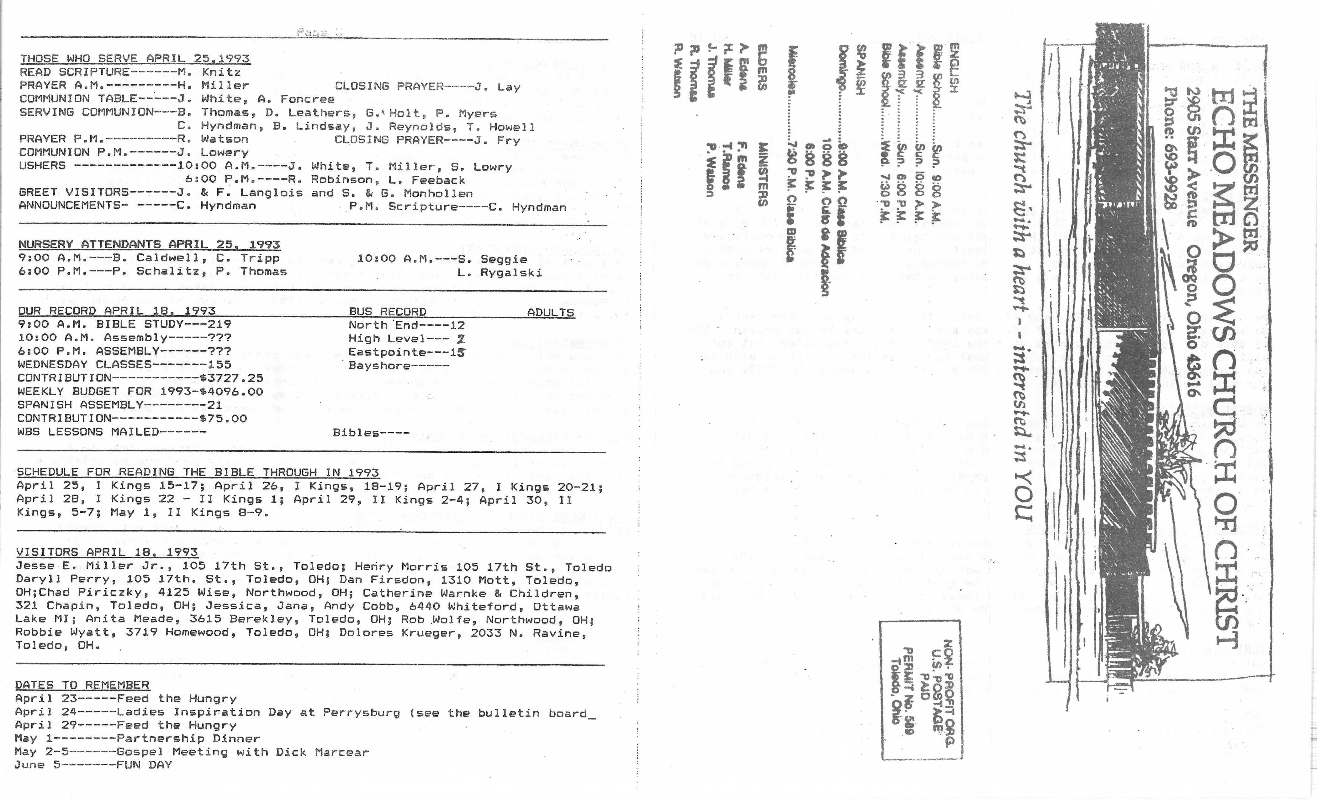 Scanned bulletin, page 1 of 1993-04-25.pdf