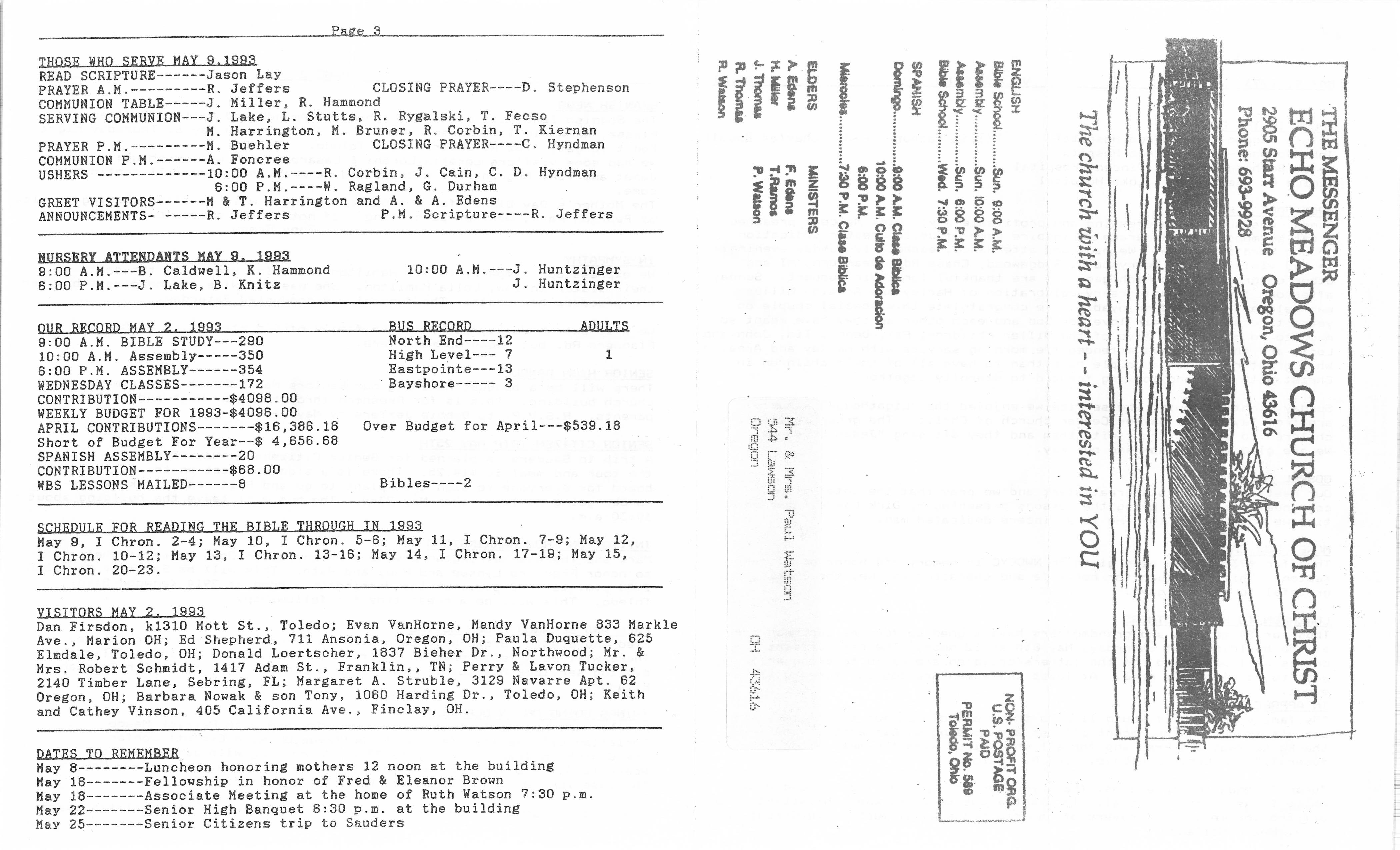 Scanned bulletin, page 1 of 1993-05-09.pdf