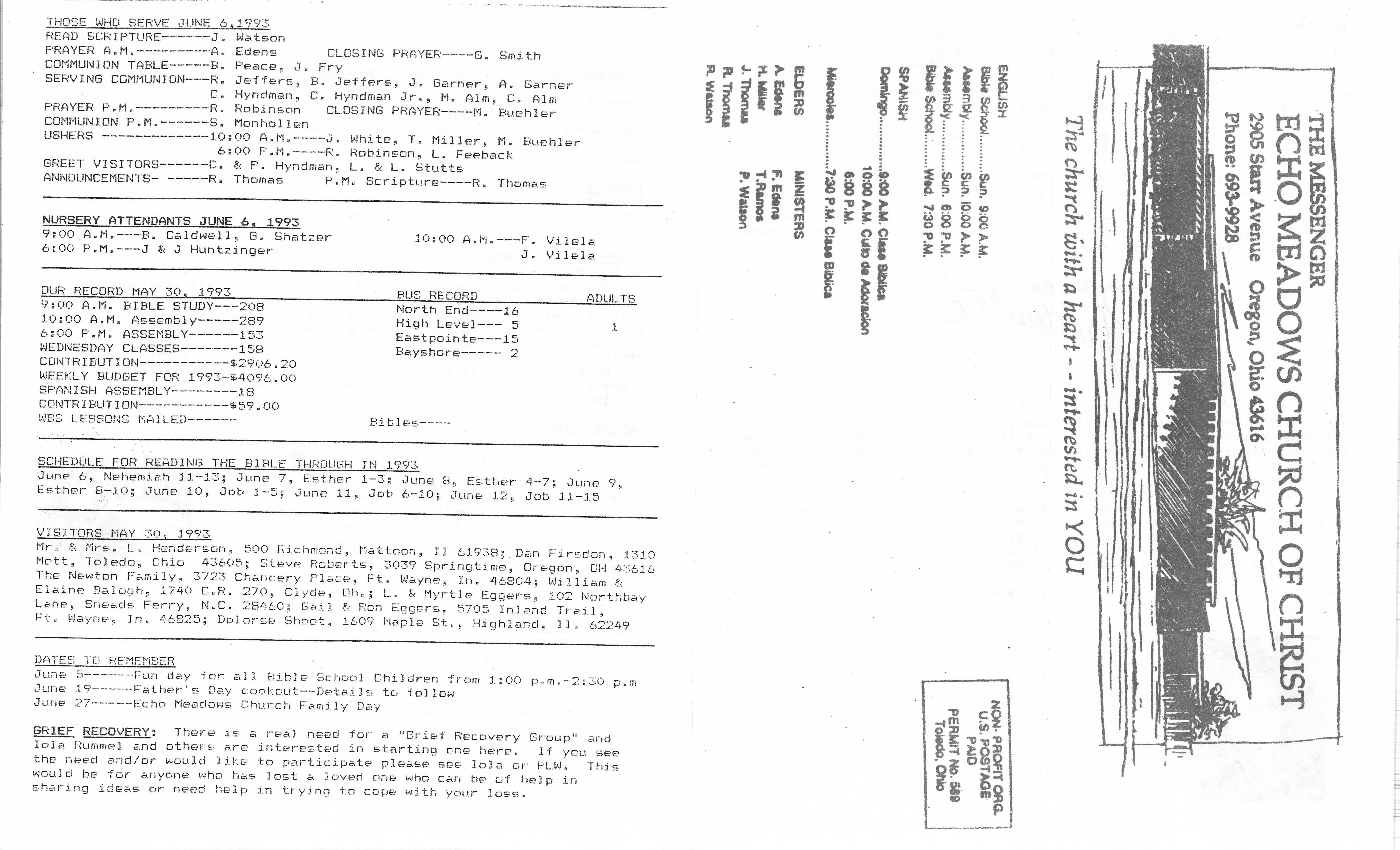 Scanned bulletin, page 1 of 1993-06-06.pdf