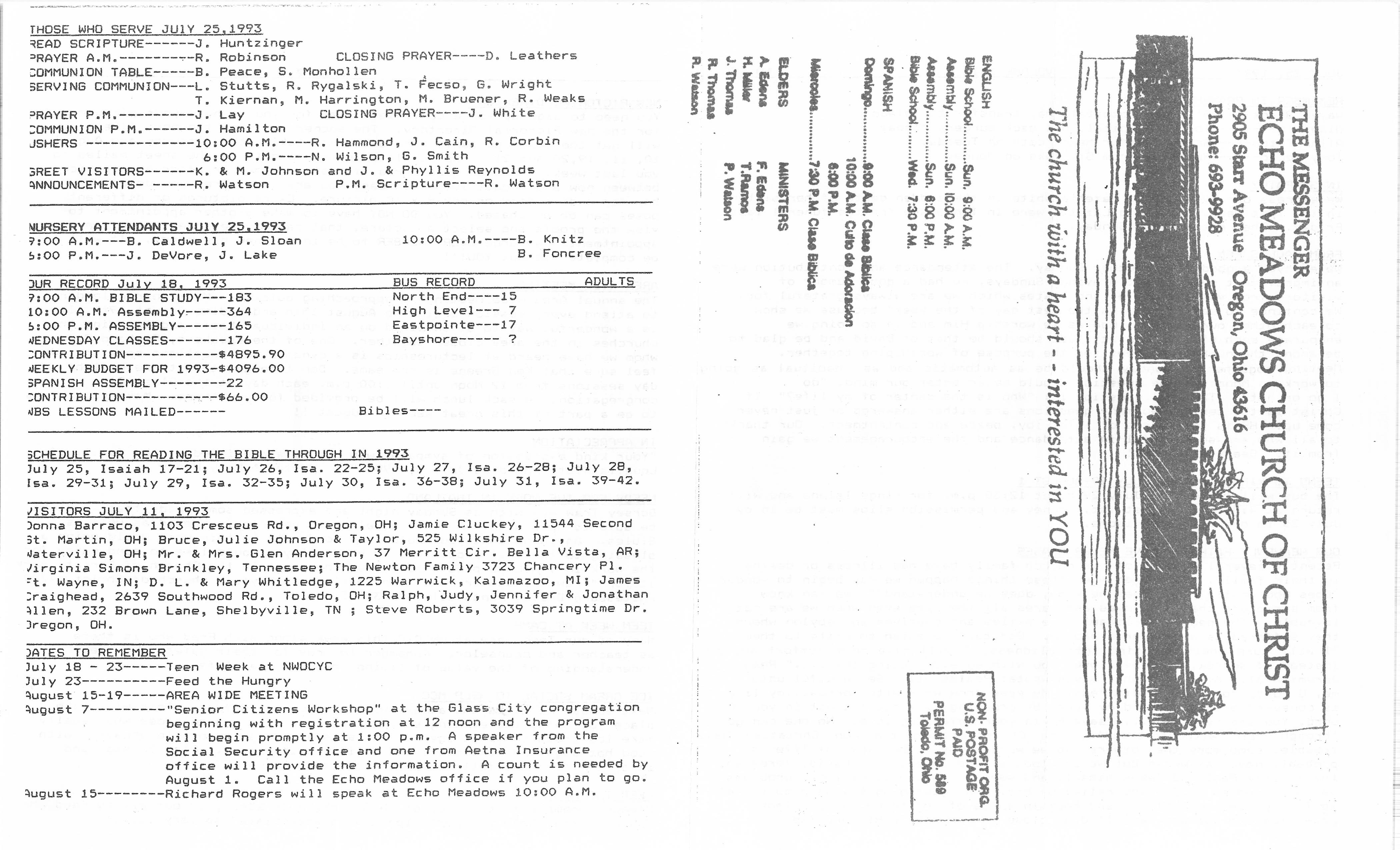 Scanned bulletin, page 1 of 1993-07-25.pdf