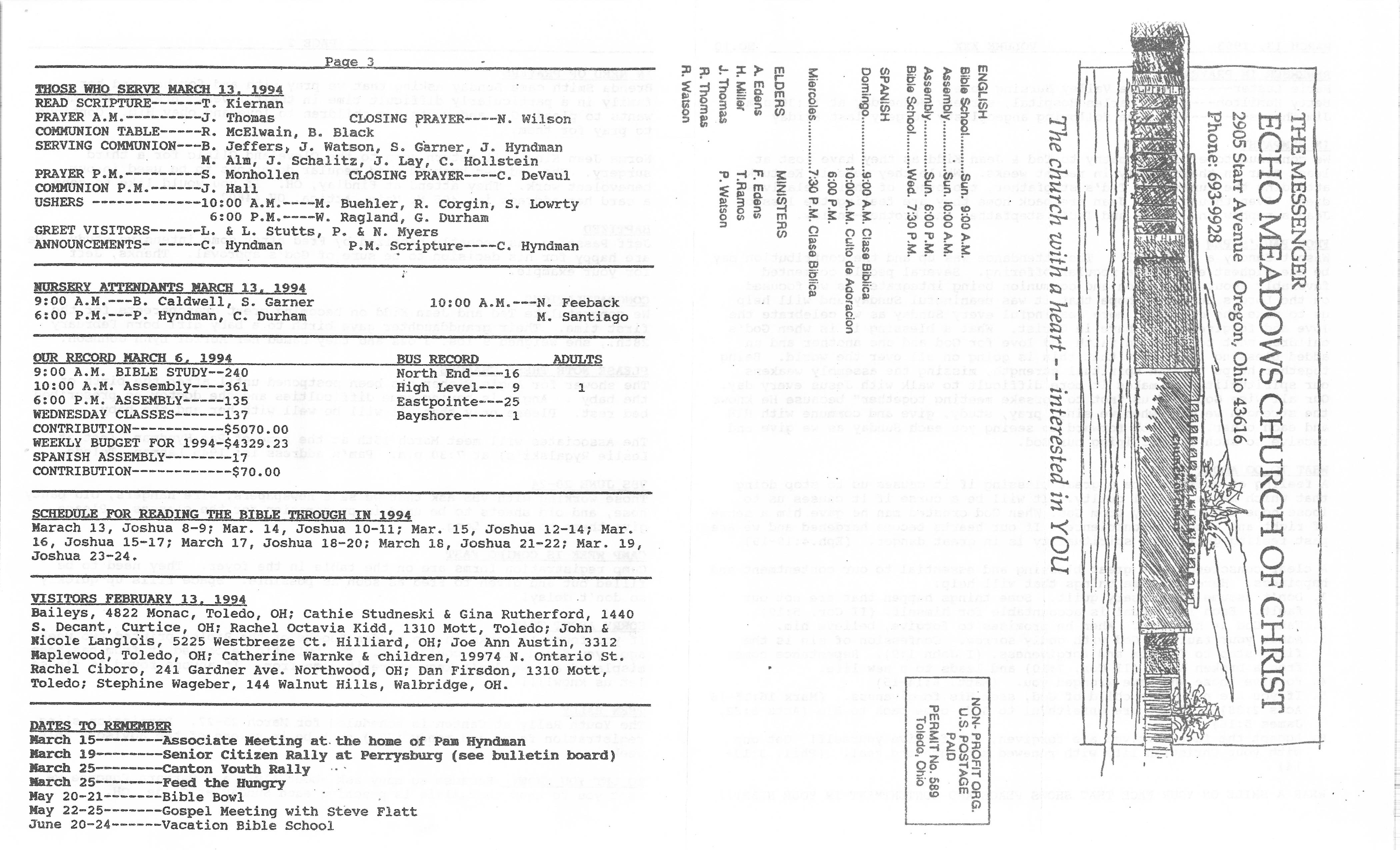 Scanned bulletin, page 1 of 1994-03-13.pdf