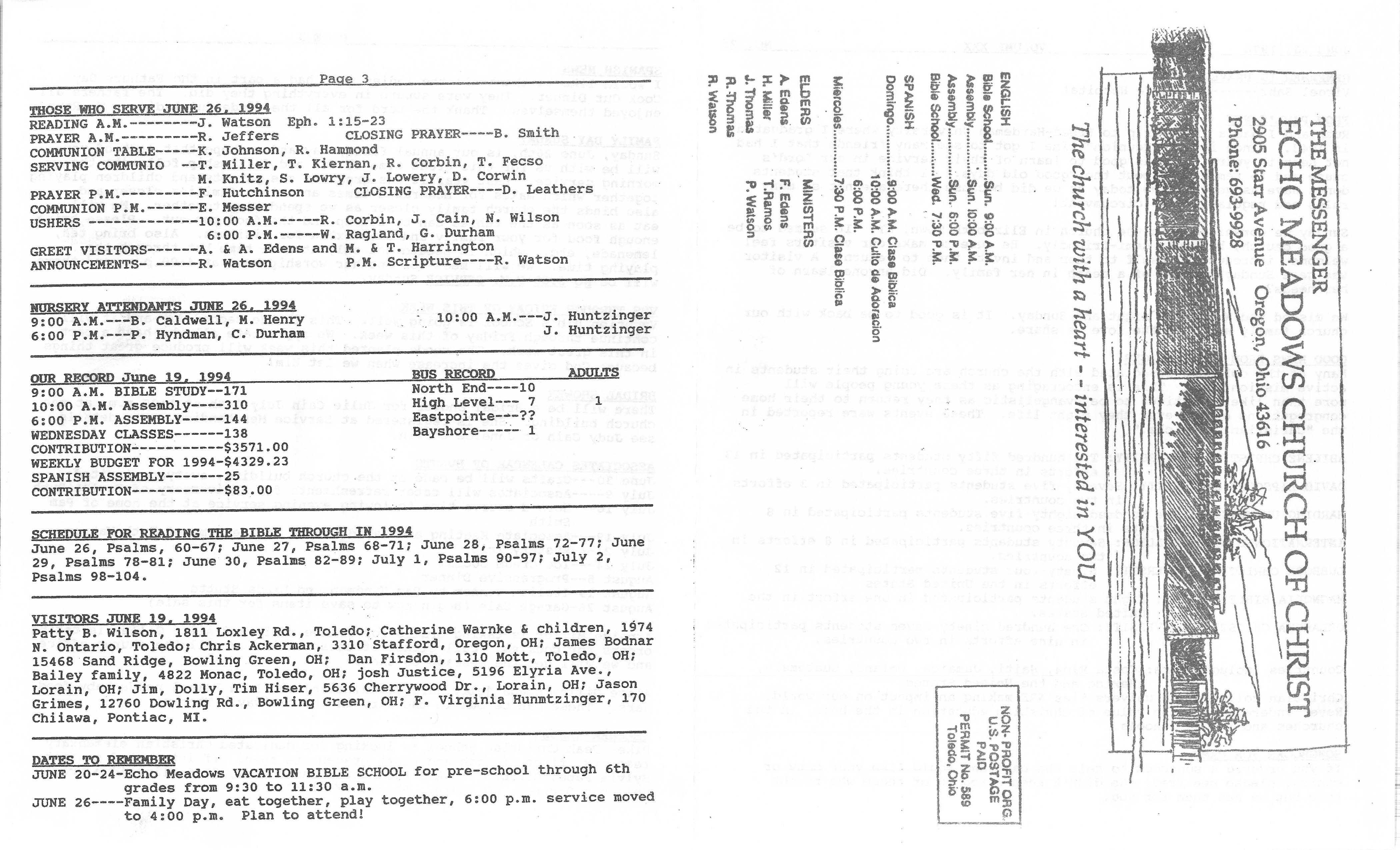 Scanned bulletin, page 1 of 1994-06-26.pdf