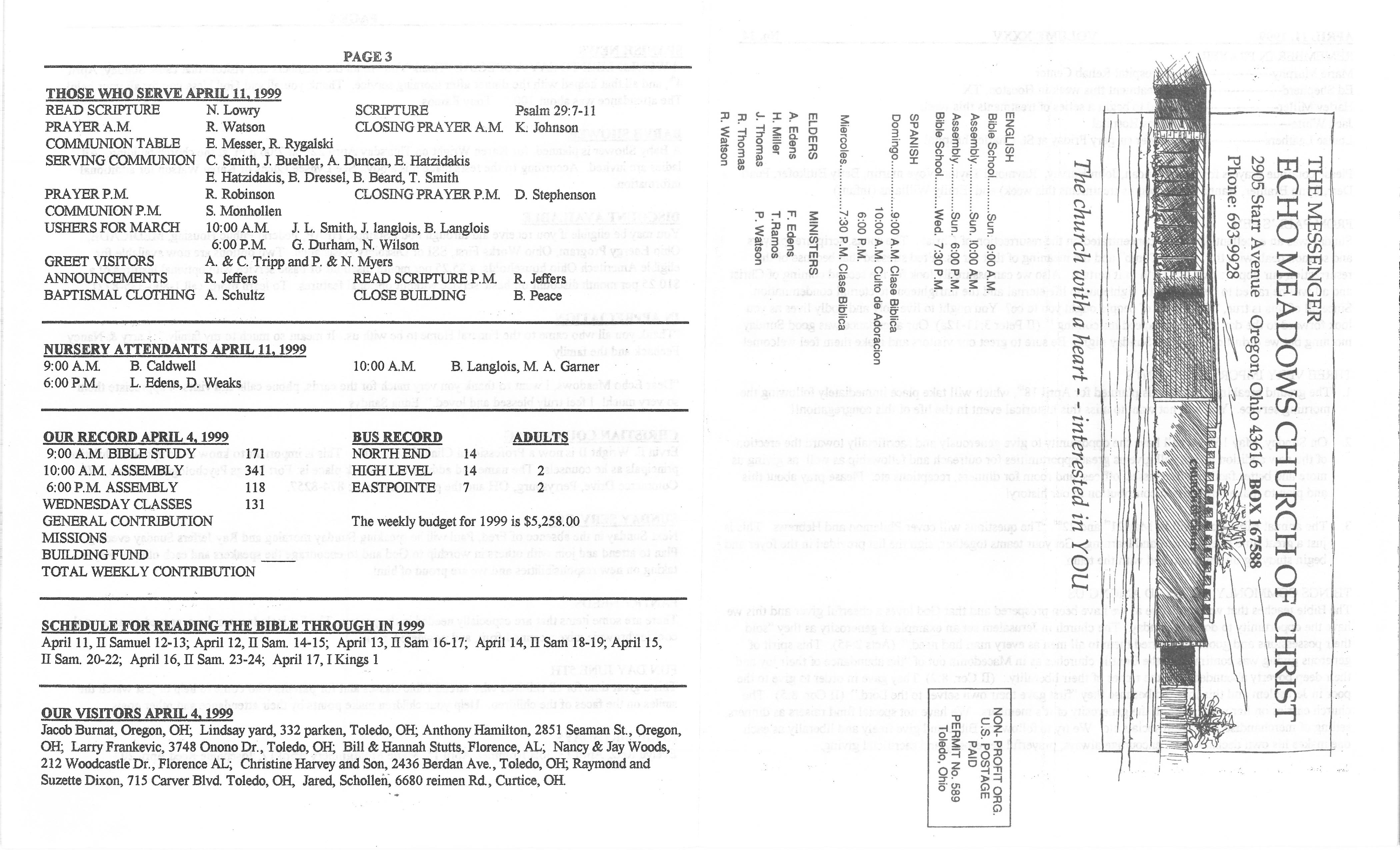Scanned bulletin, page 1 of 1999-04-11.pdf
