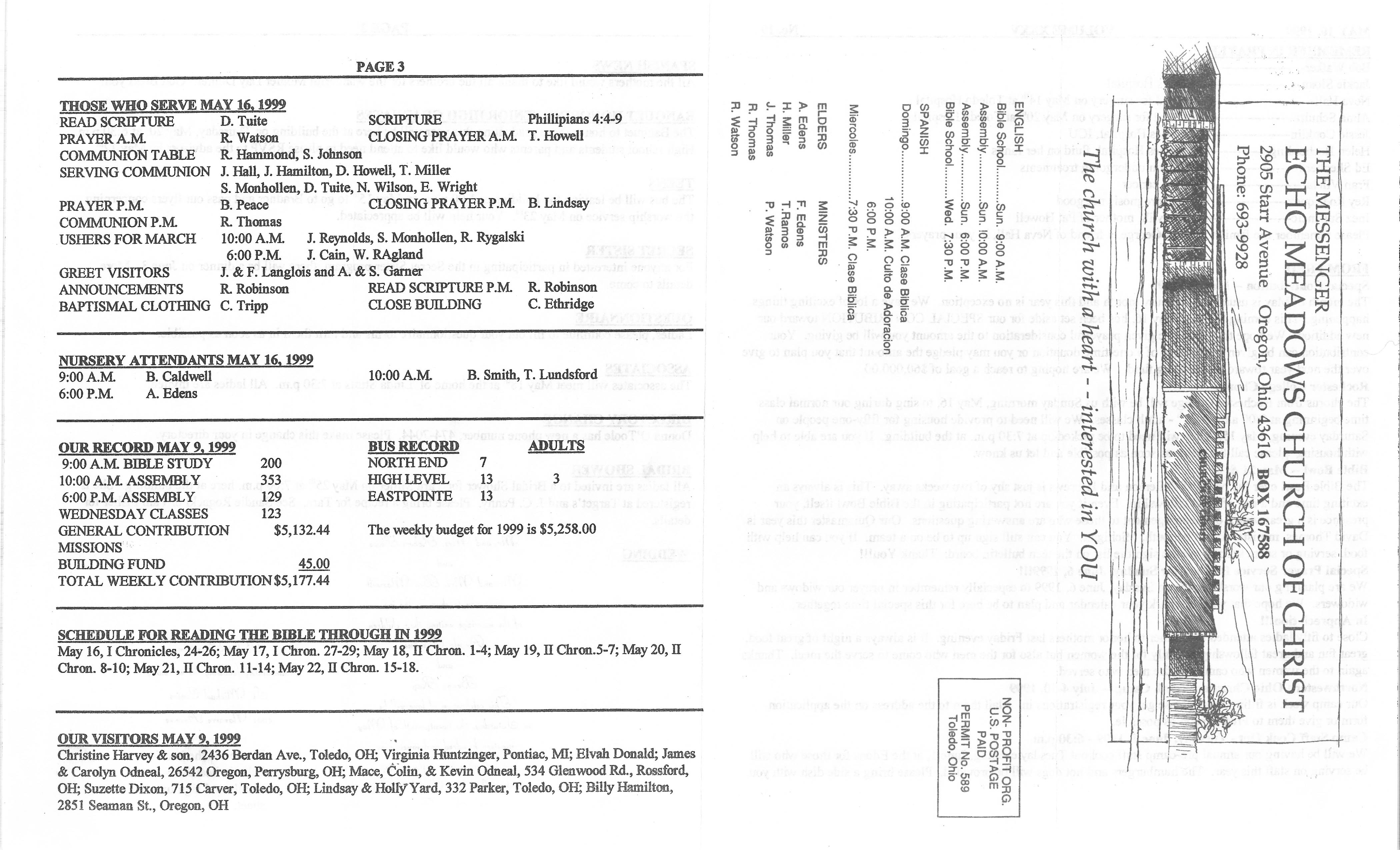 Scanned bulletin, page 1 of 1999-05-16.pdf