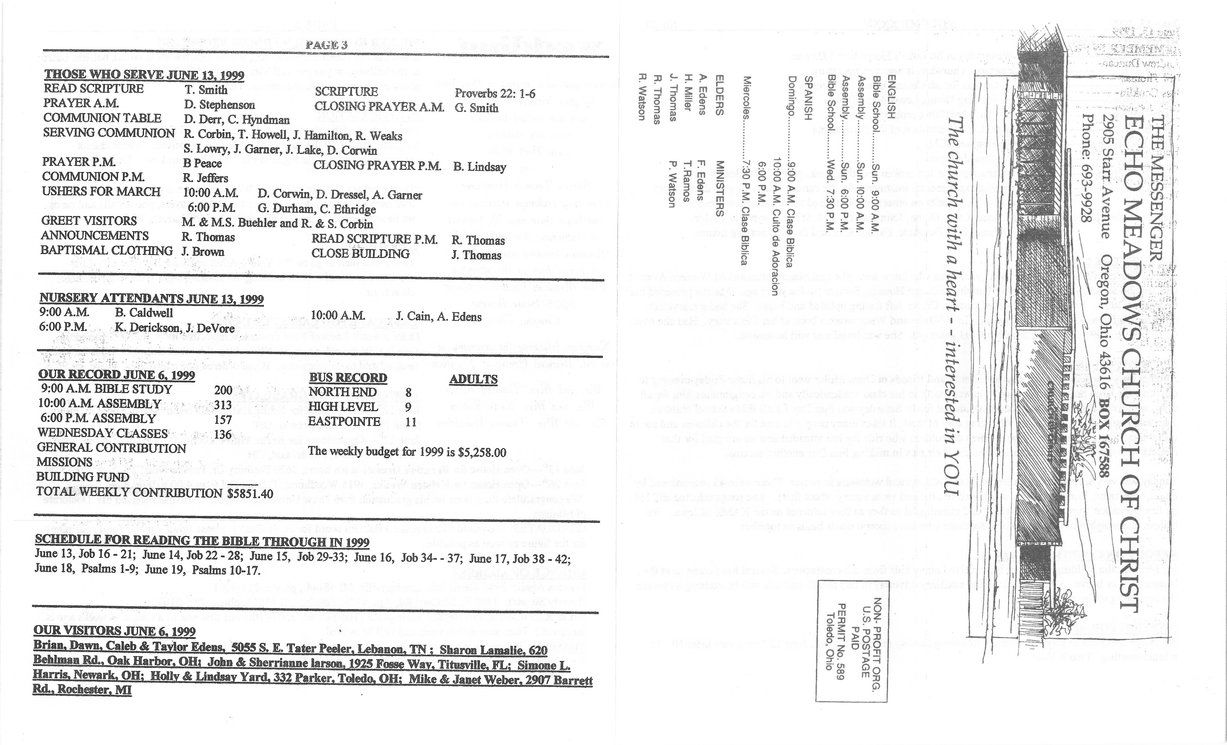 Scanned bulletin, page 1 of 1999-06-13.pdf