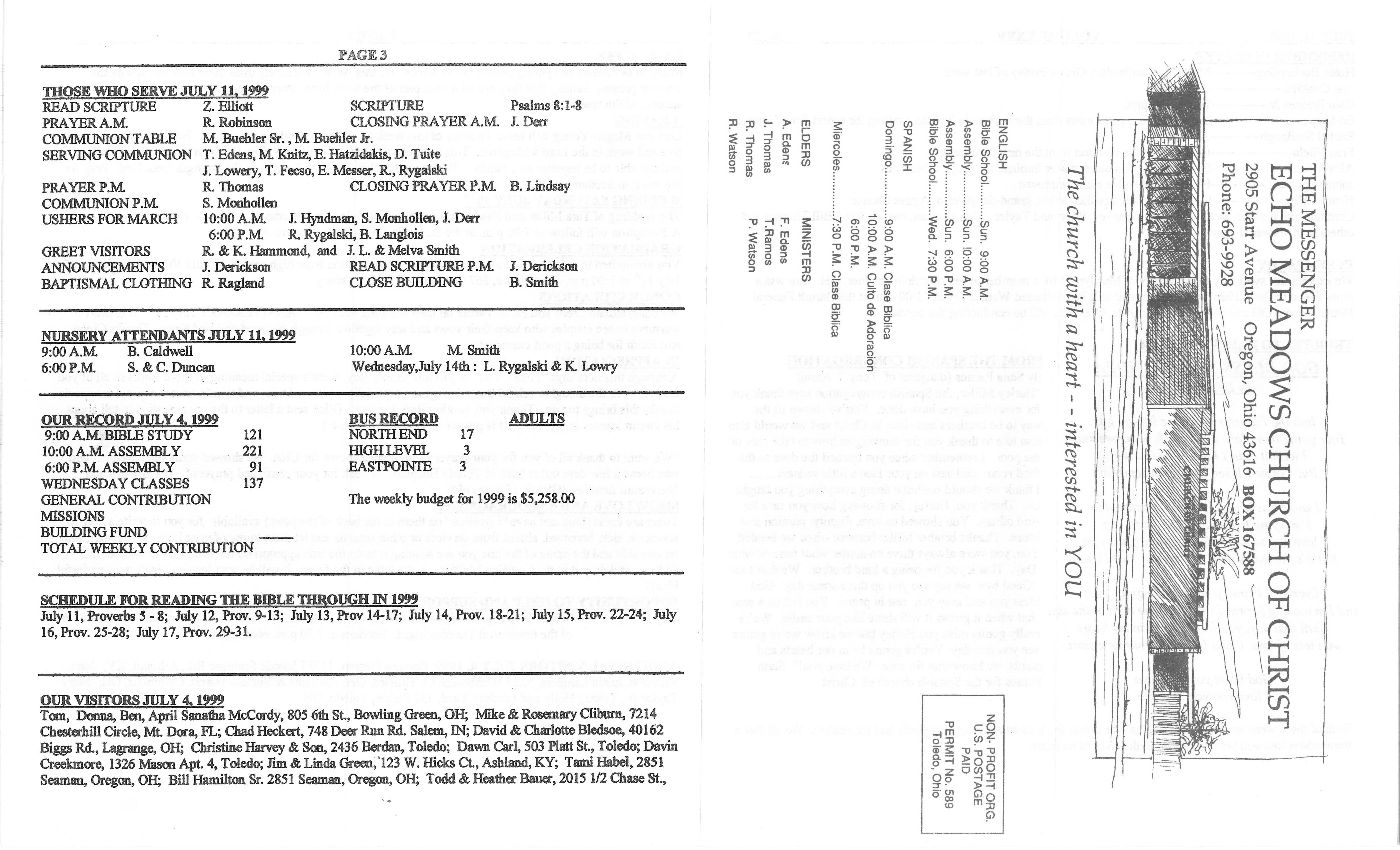 Scanned bulletin, page 1 of 1999-07-11.pdf