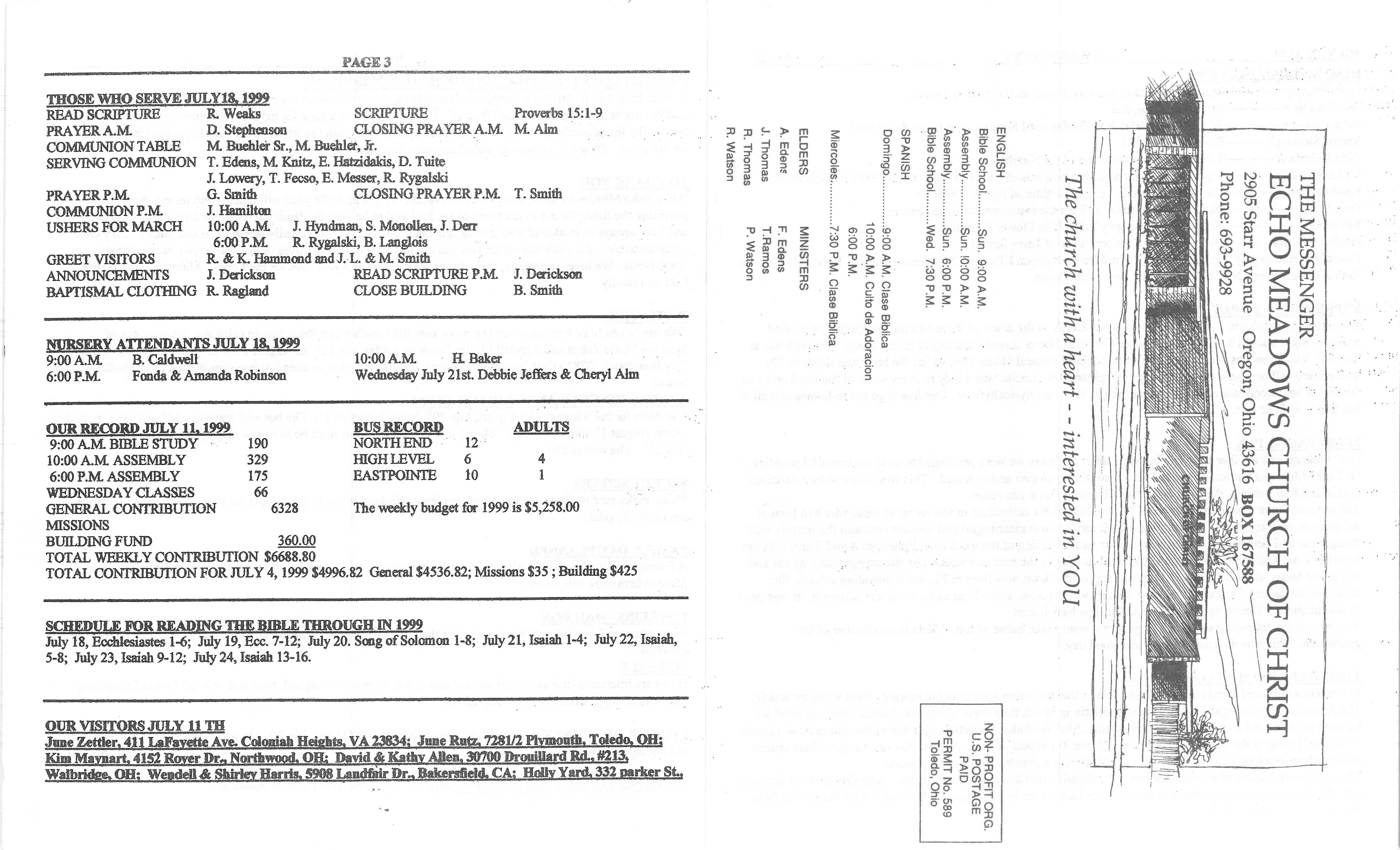 Scanned bulletin, page 1 of 1999-07-18.pdf