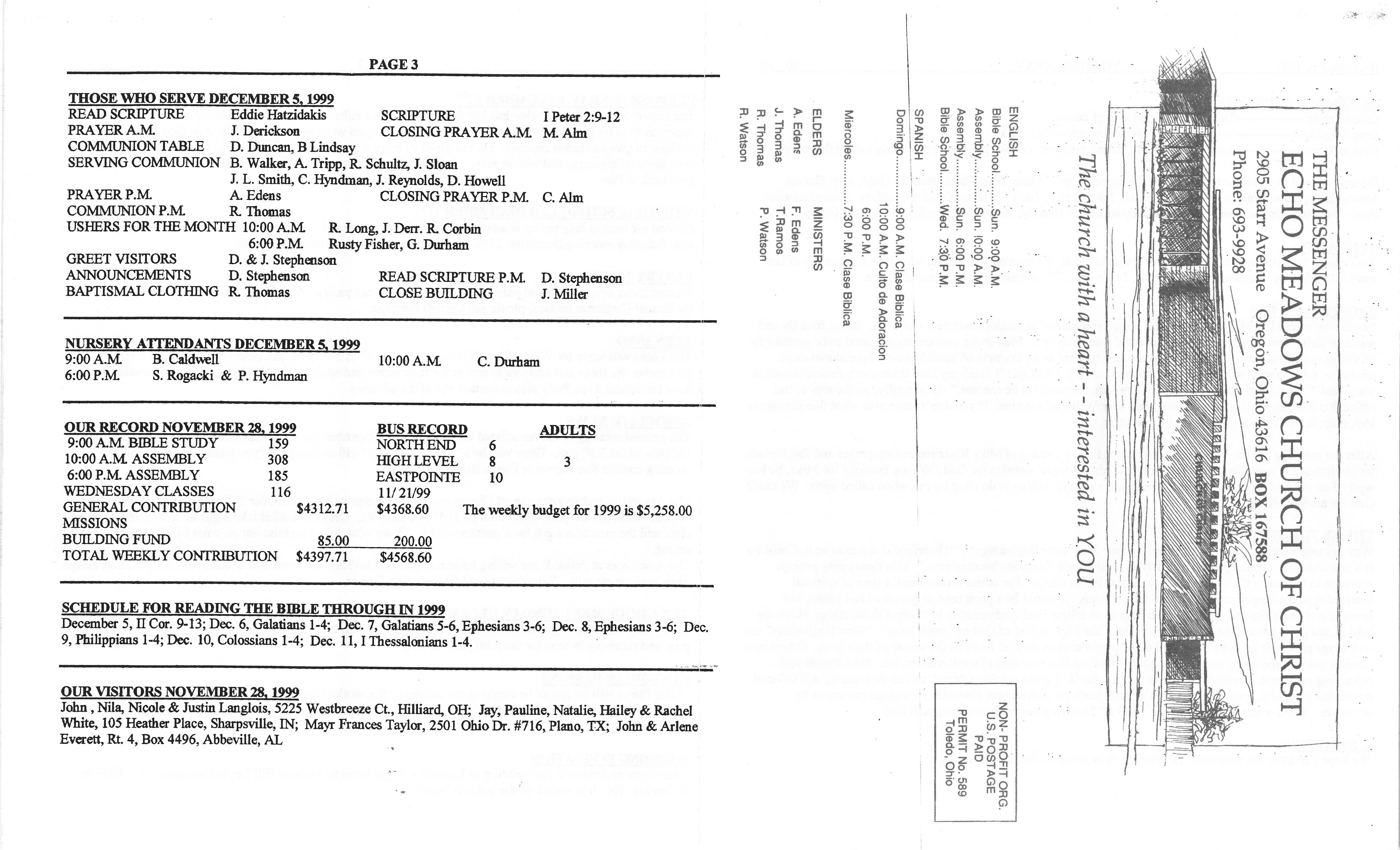 Scanned bulletin, page 1 of 1999-12-05.pdf