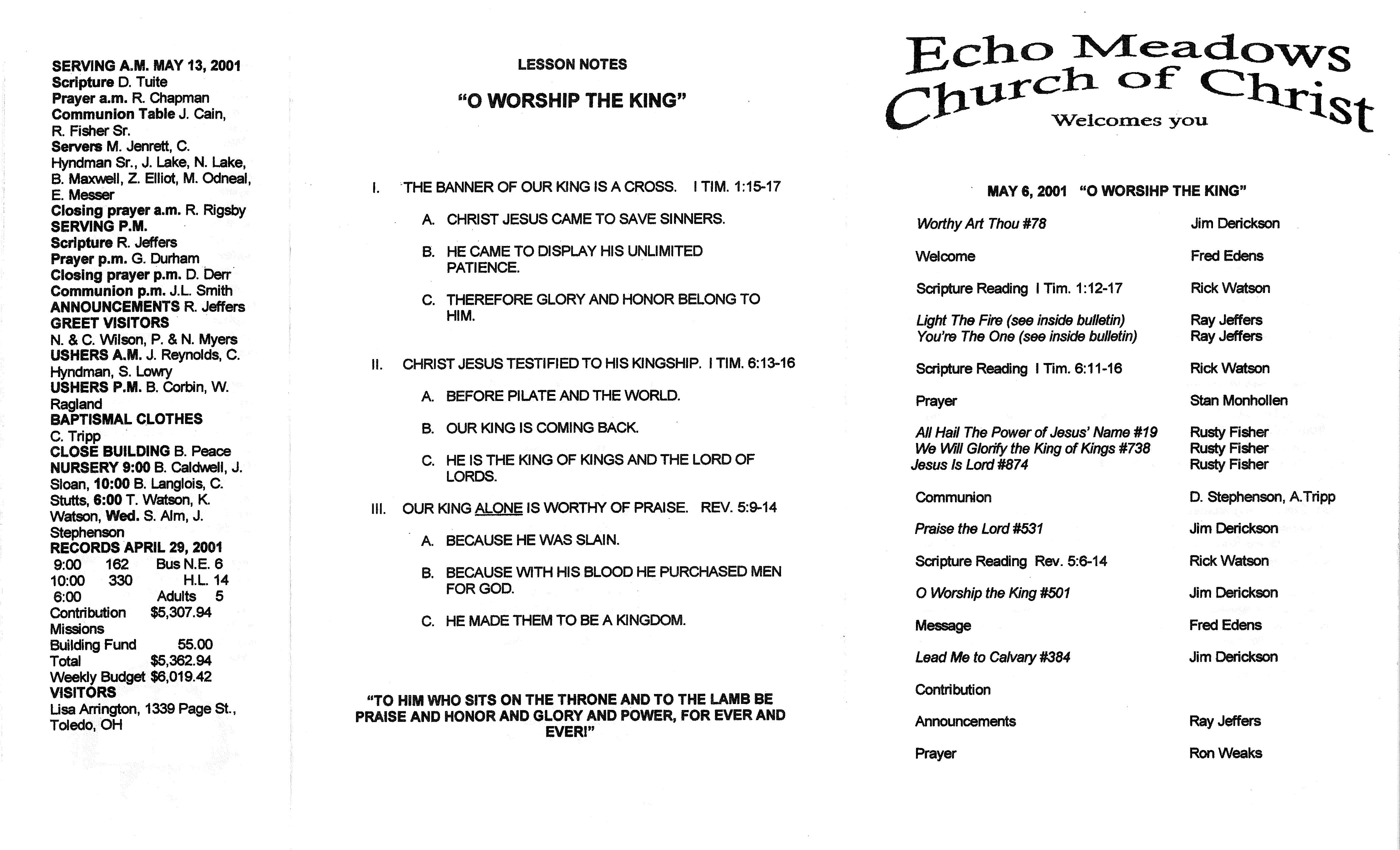 Scanned bulletin, page 1 of 2001-05-06.pdf
