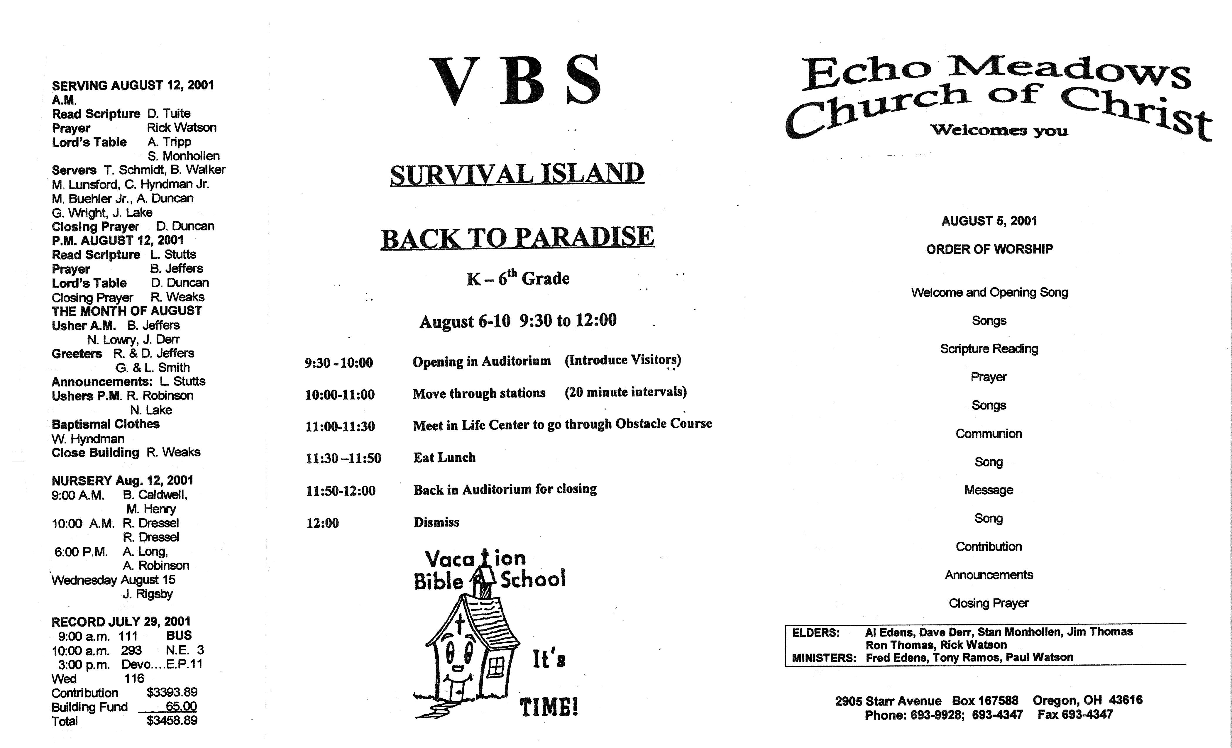 Scanned bulletin, page 1 of 2001-08-05.pdf