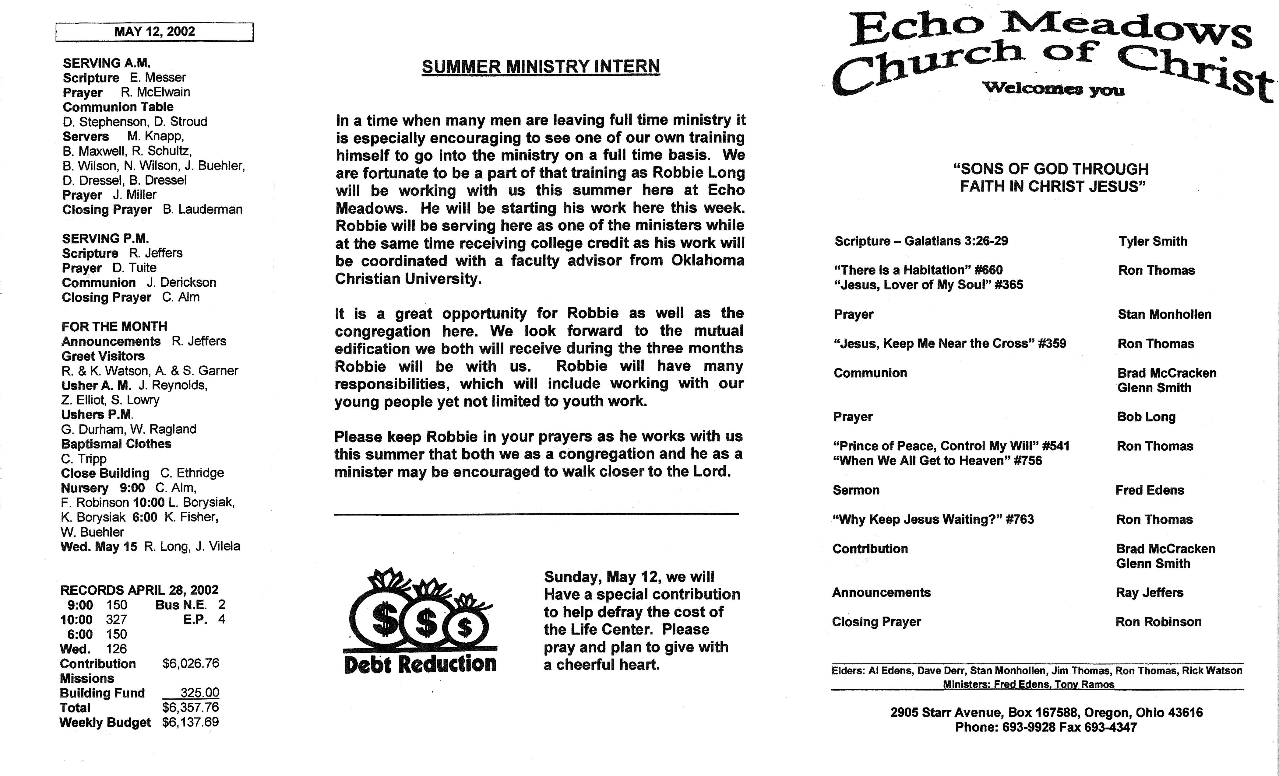 Scanned bulletin, page 1 of 2002-05-05.pdf