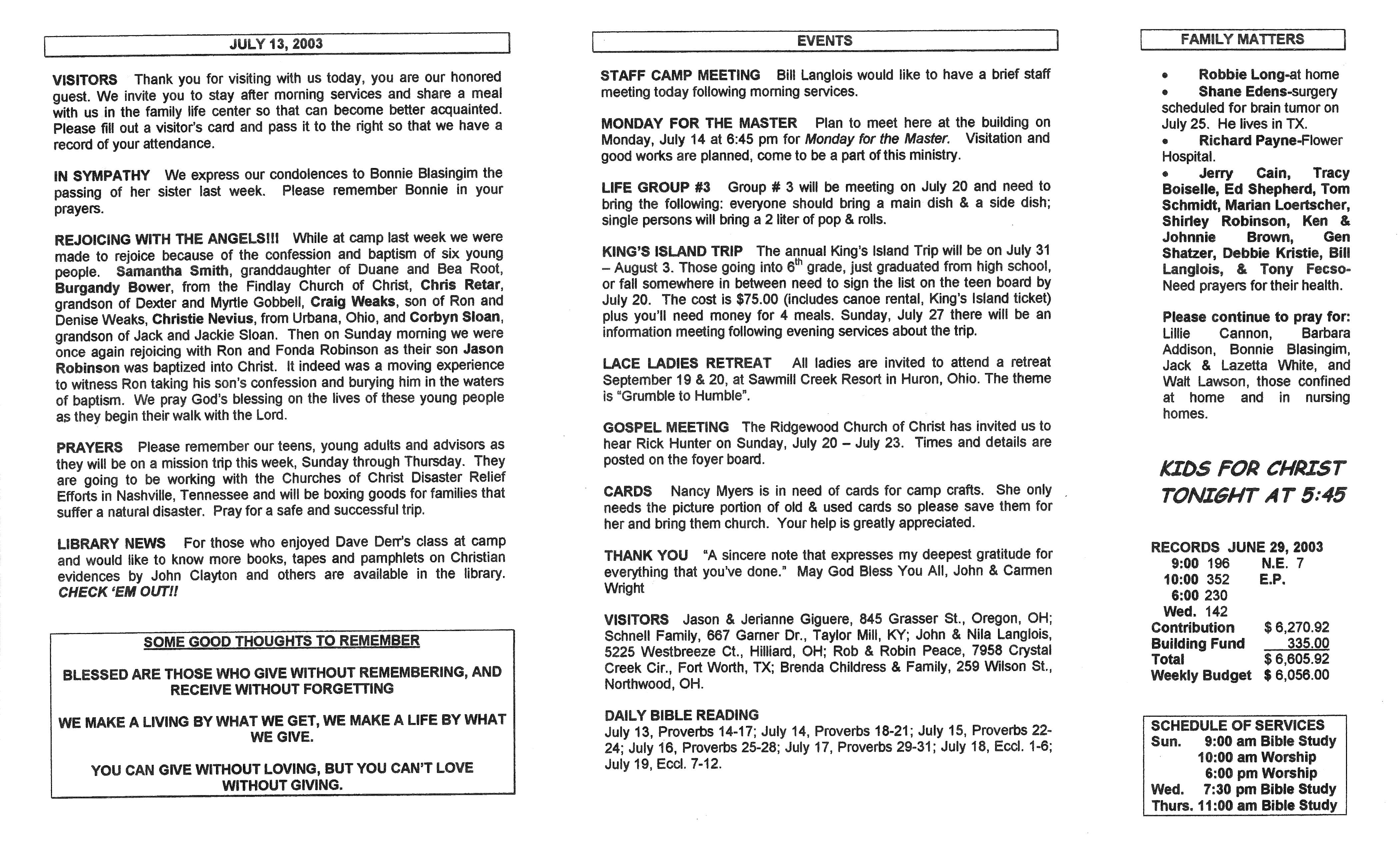 Scanned bulletin, page 2 of 2003-07-13.pdf