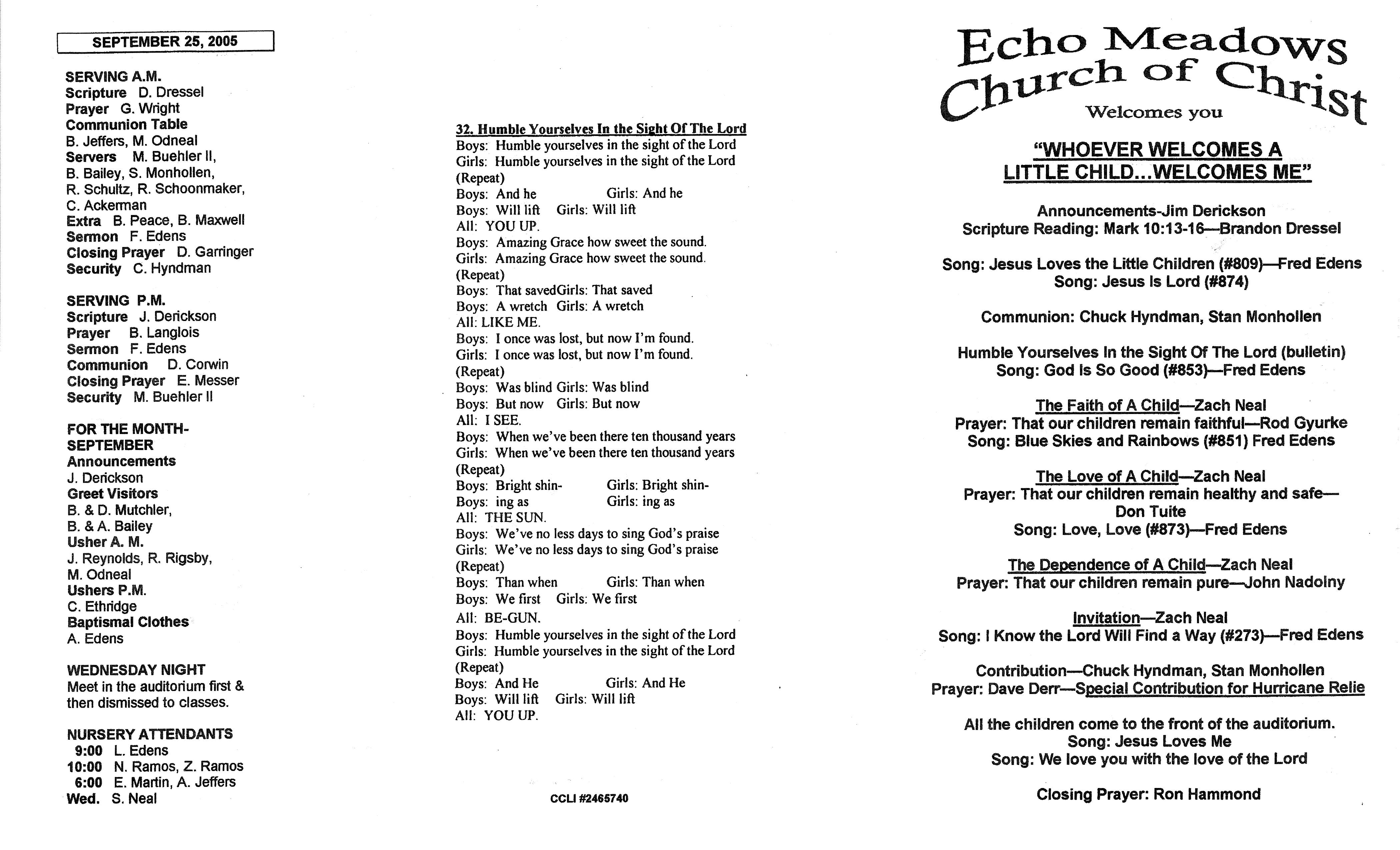 Scanned bulletin, page 1 of 2005-09-18.pdf