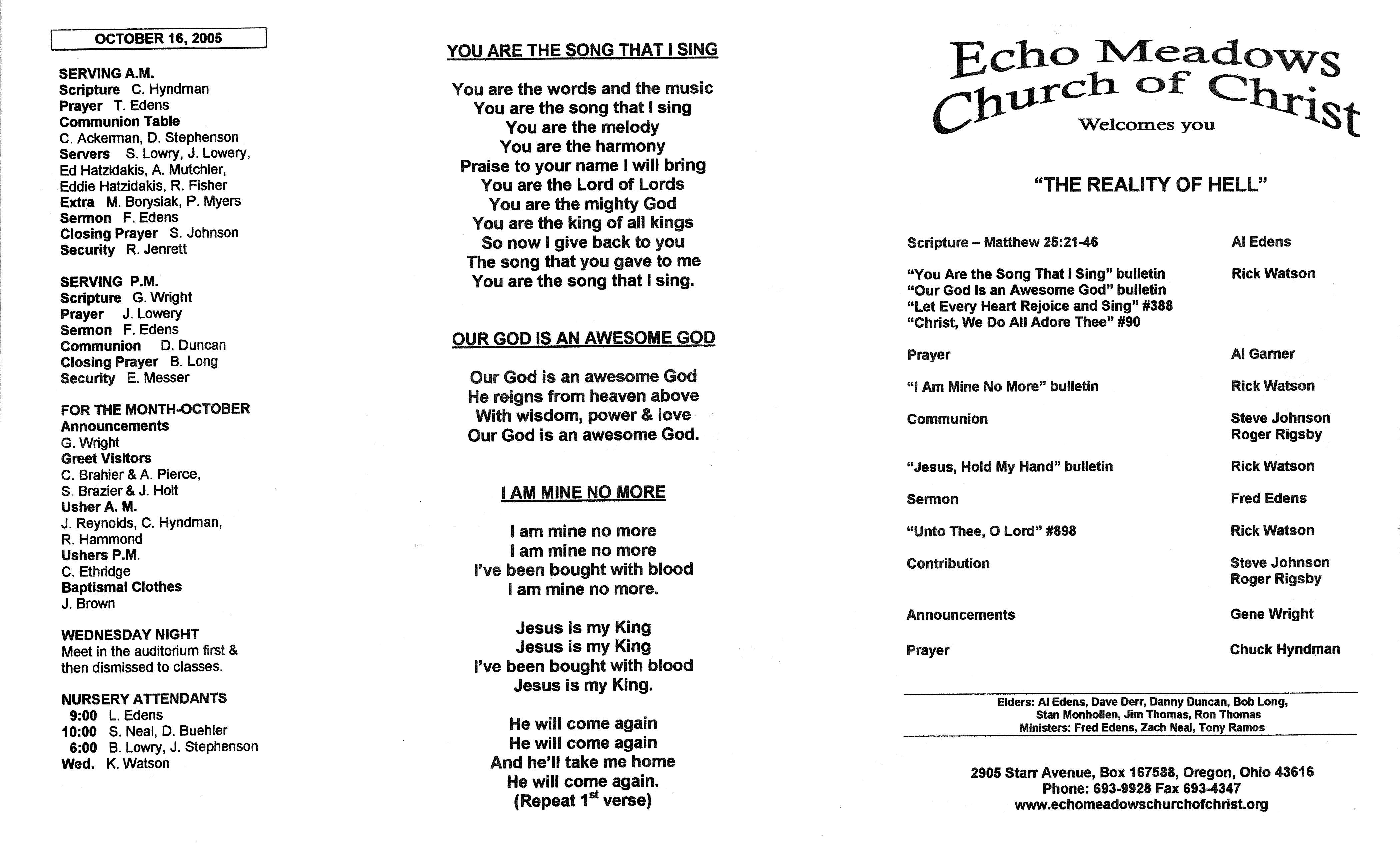 Scanned bulletin, page 1 of 2005-10-09.pdf