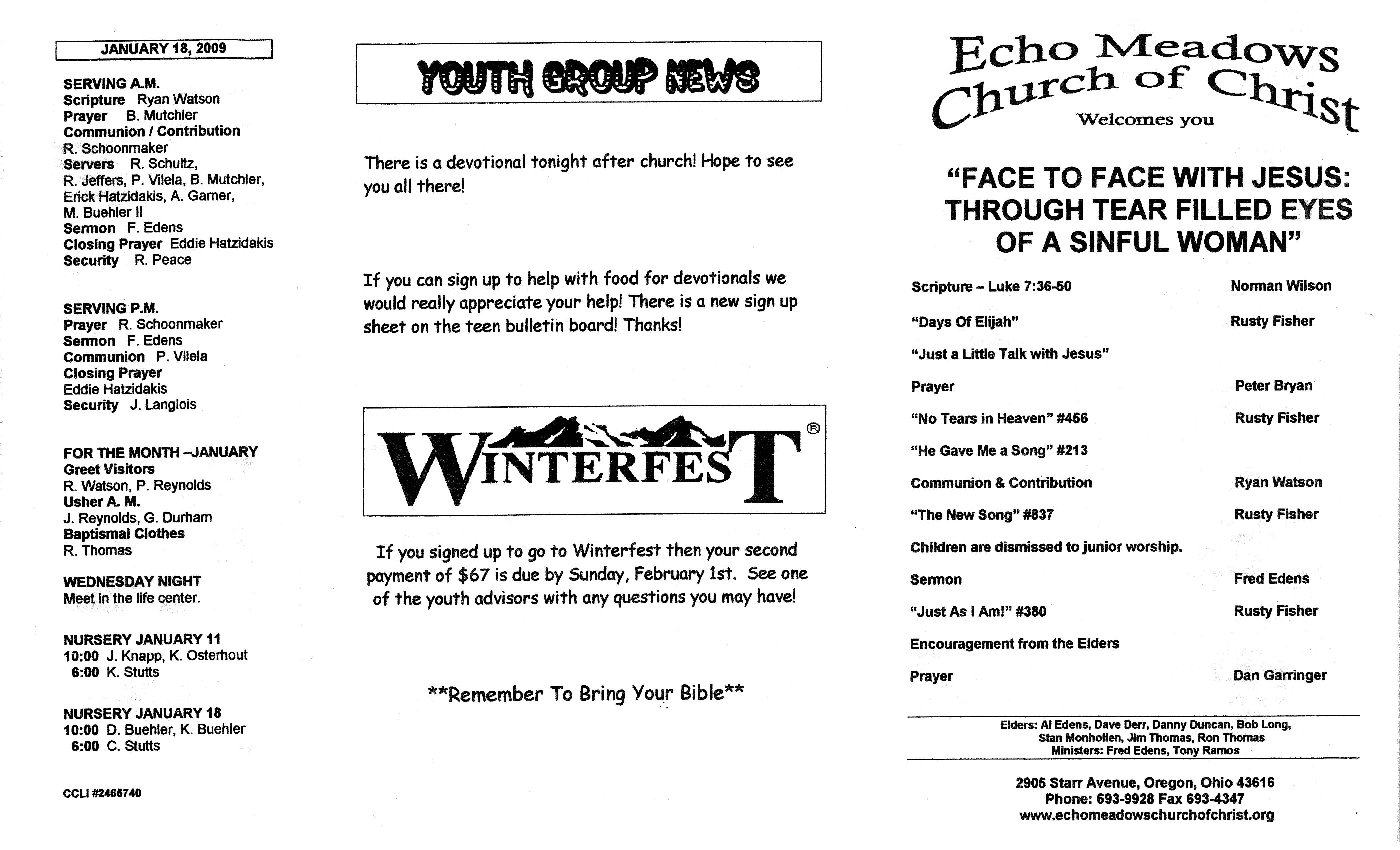 Scanned bulletin, page 1 of 2009-01-11.pdf