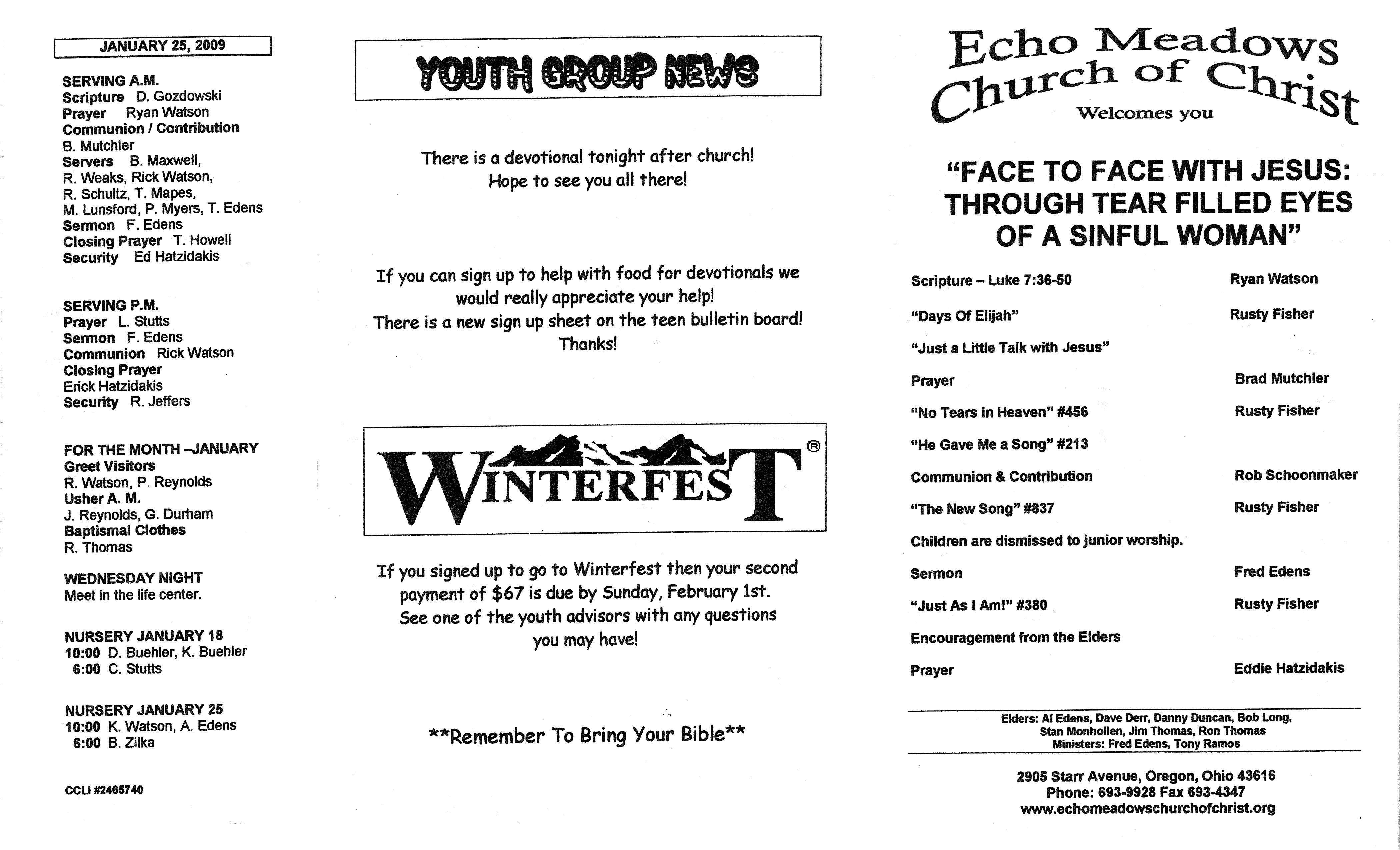 Scanned bulletin, page 1 of 2009-01-18.pdf