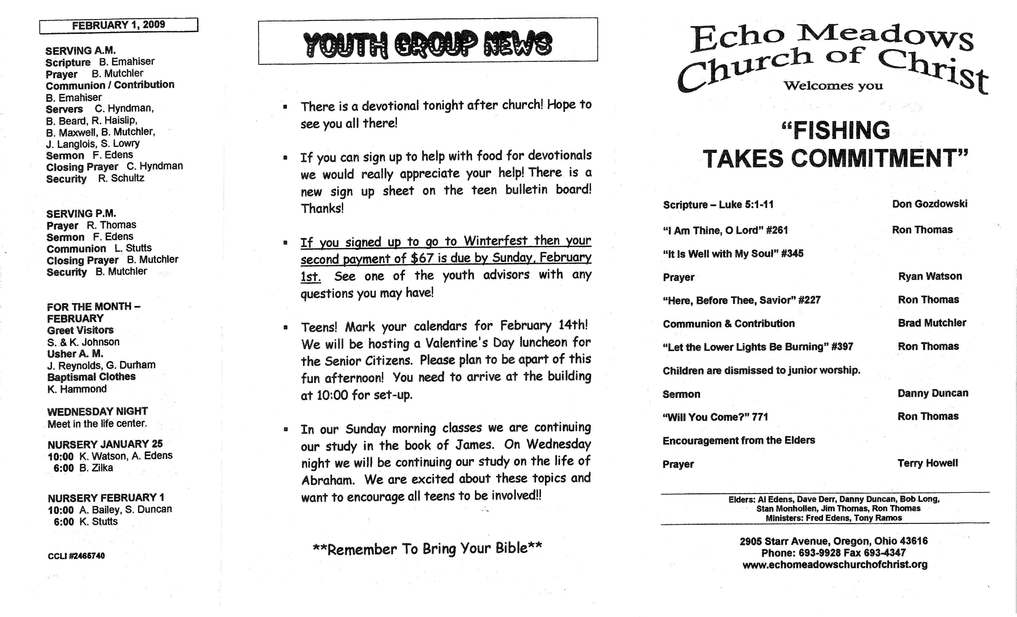 Scanned bulletin, page 1 of 2009-01-25.pdf