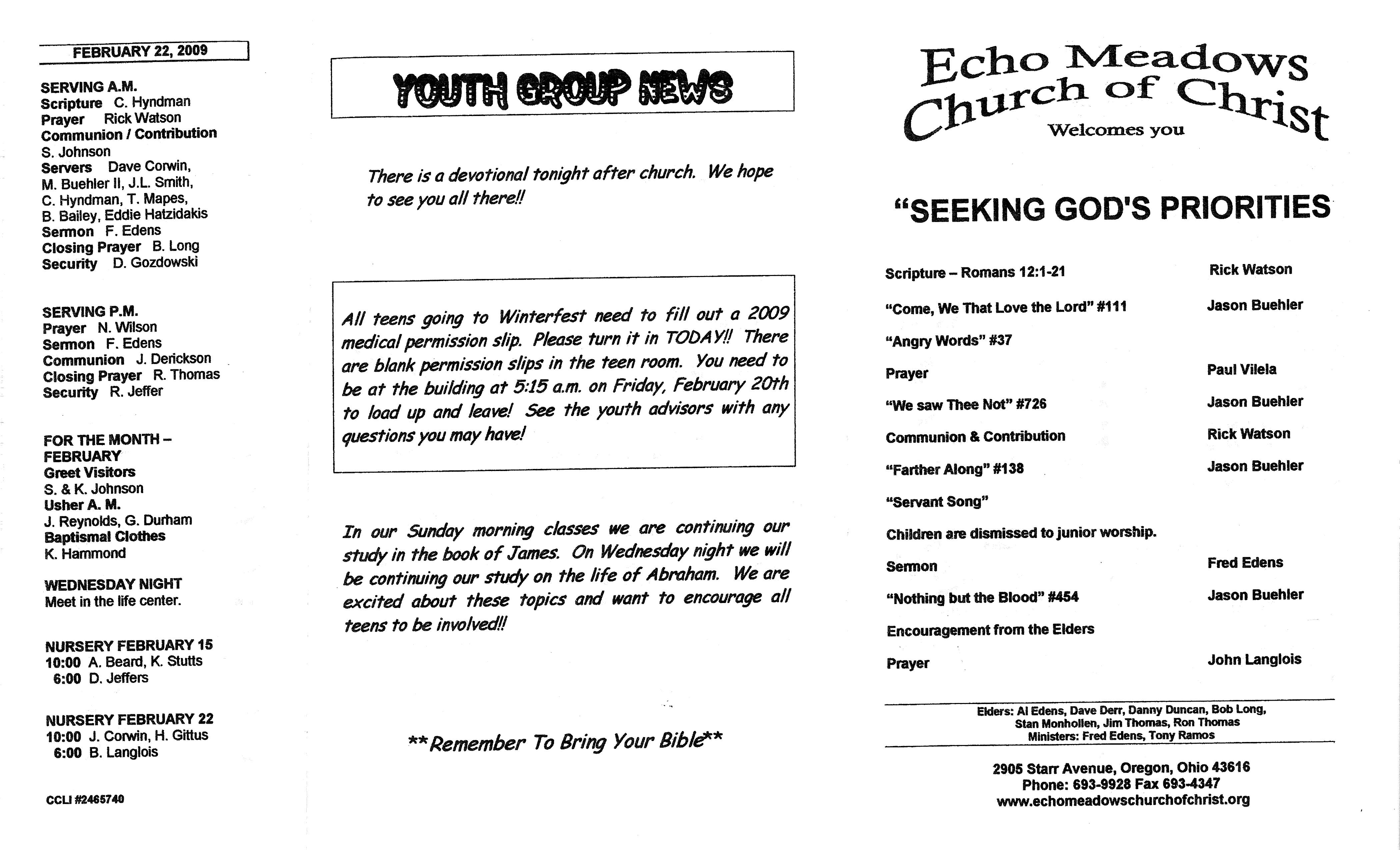 Scanned bulletin, page 1 of 2009-02-15.pdf
