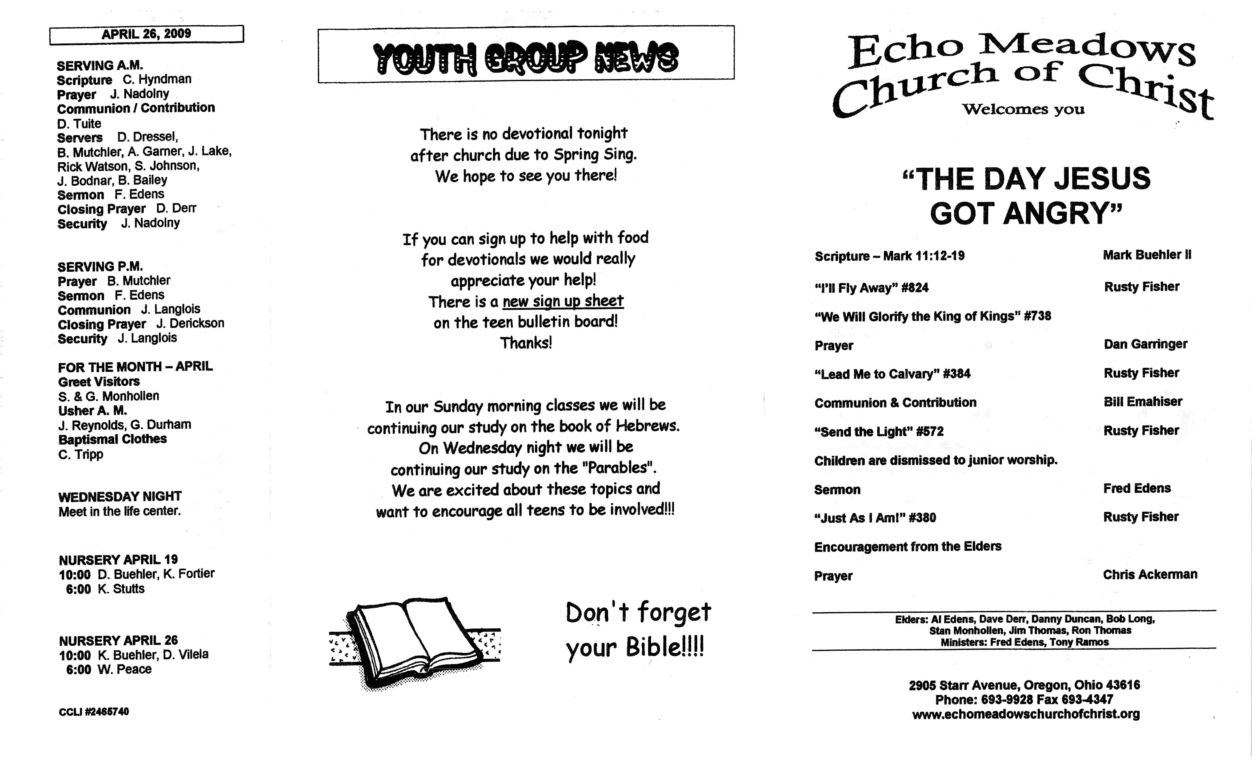 Scanned bulletin, page 1 of 2009-04-19.pdf