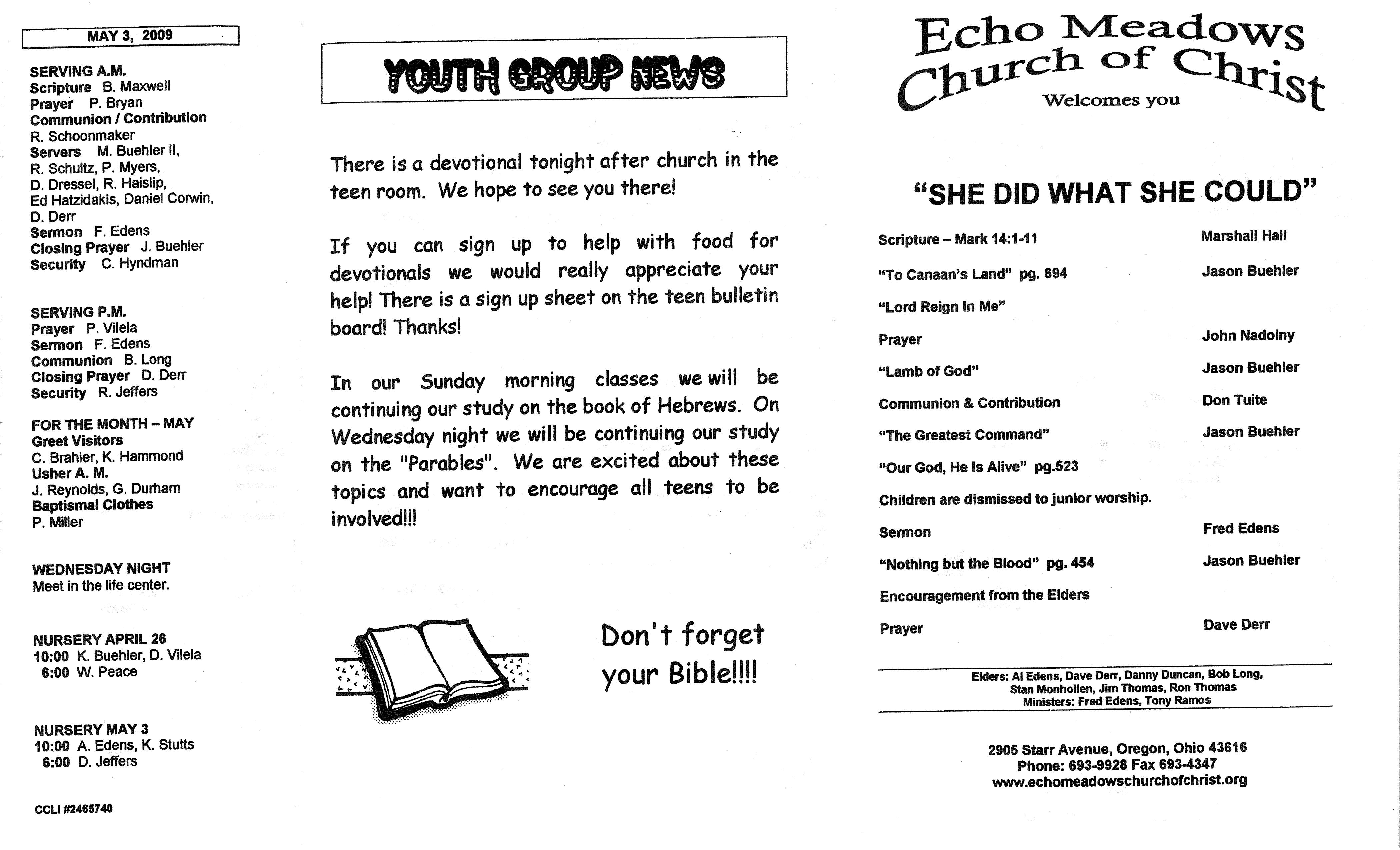 Scanned bulletin, page 1 of 2009-04-26.pdf
