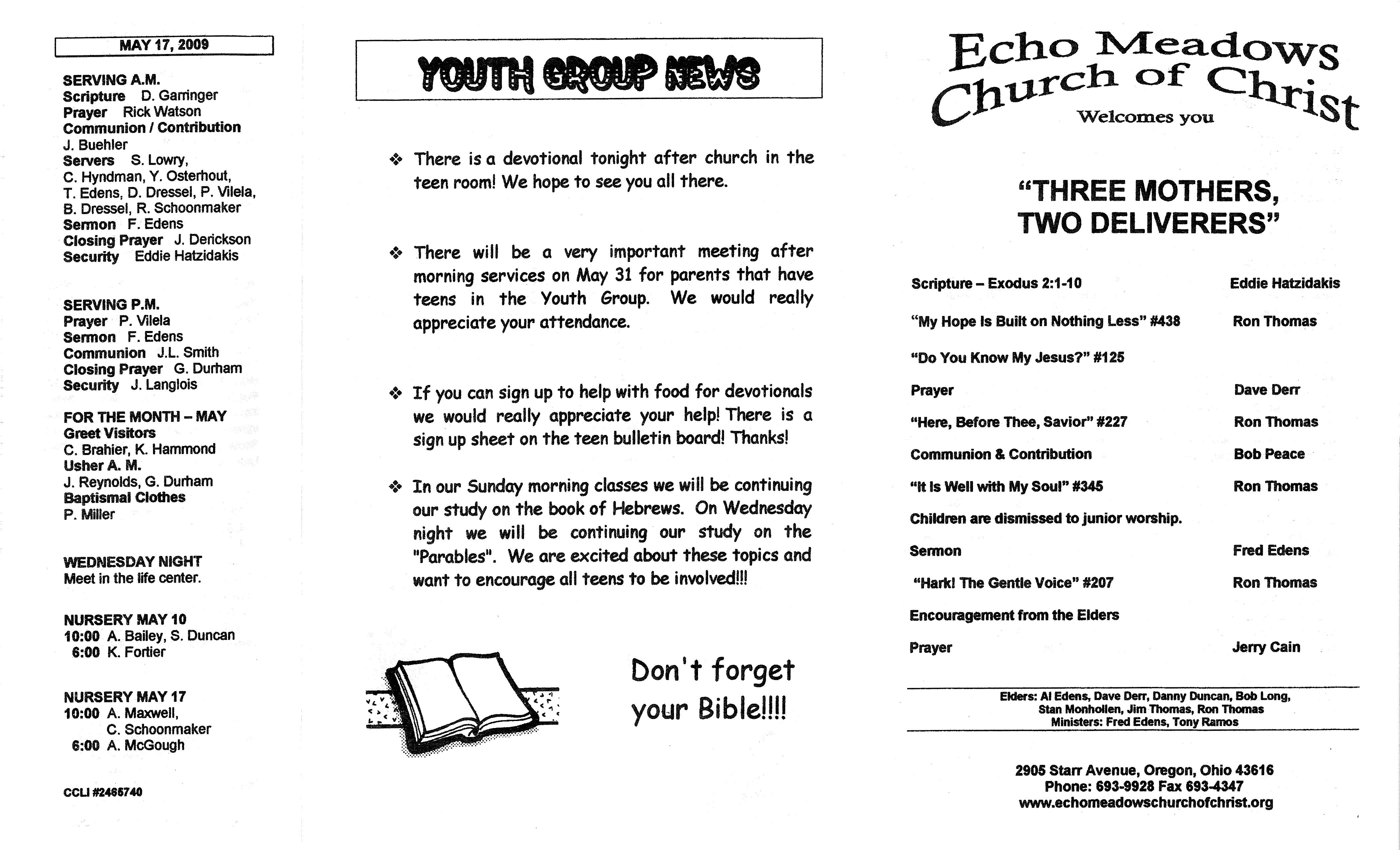 Scanned bulletin, page 1 of 2009-05-10.pdf