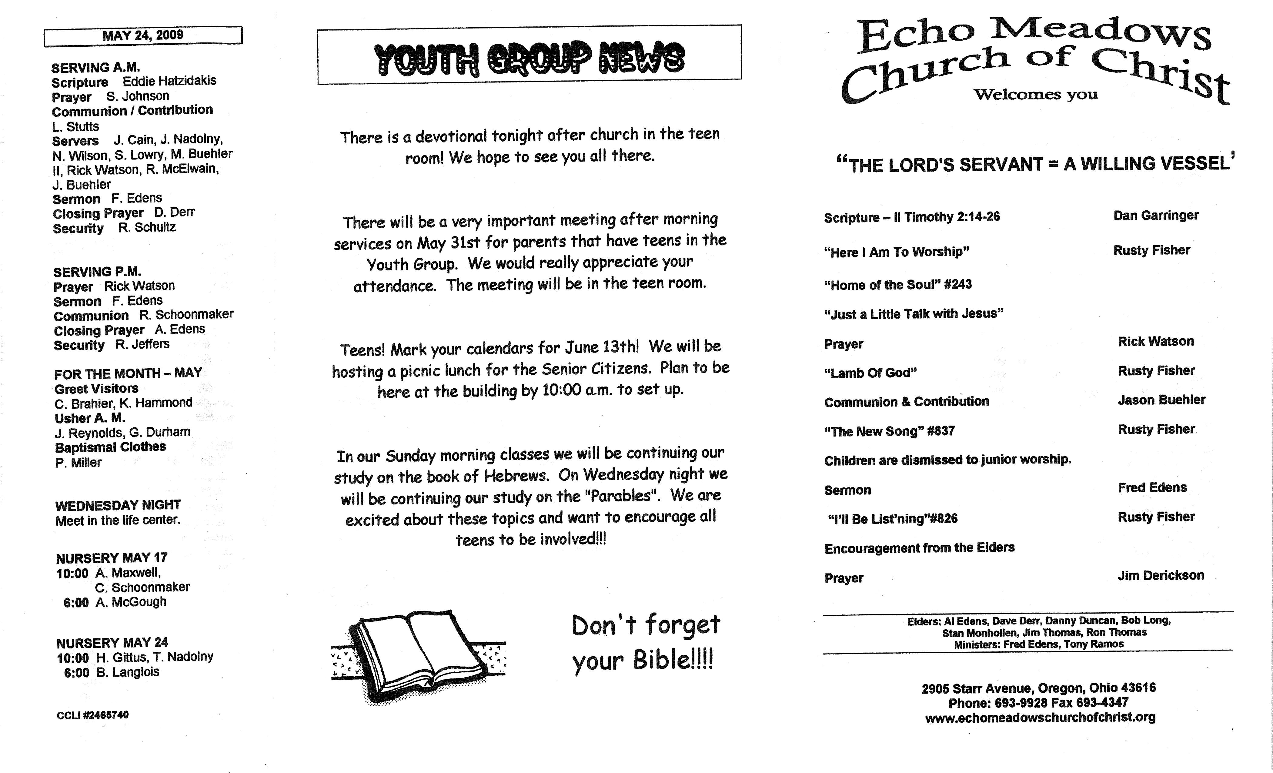 Scanned bulletin, page 1 of 2009-05-17.pdf