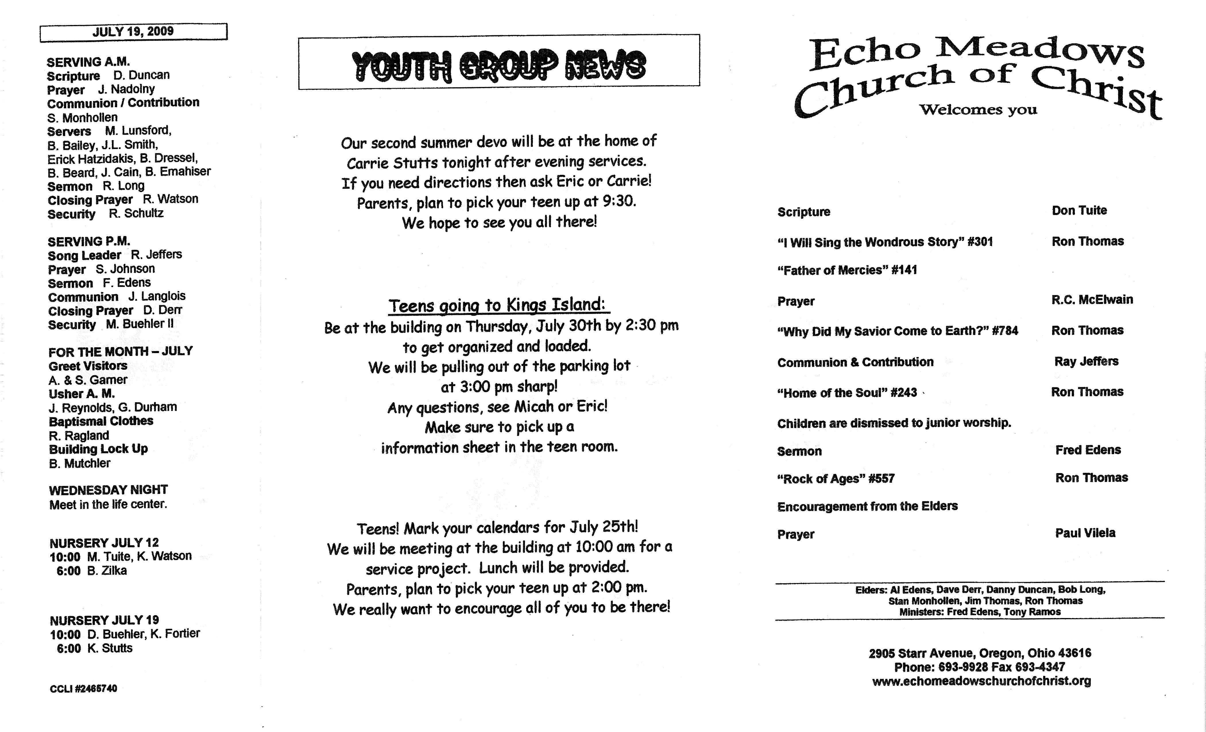 Scanned bulletin, page 1 of 2009-07-12.pdf
