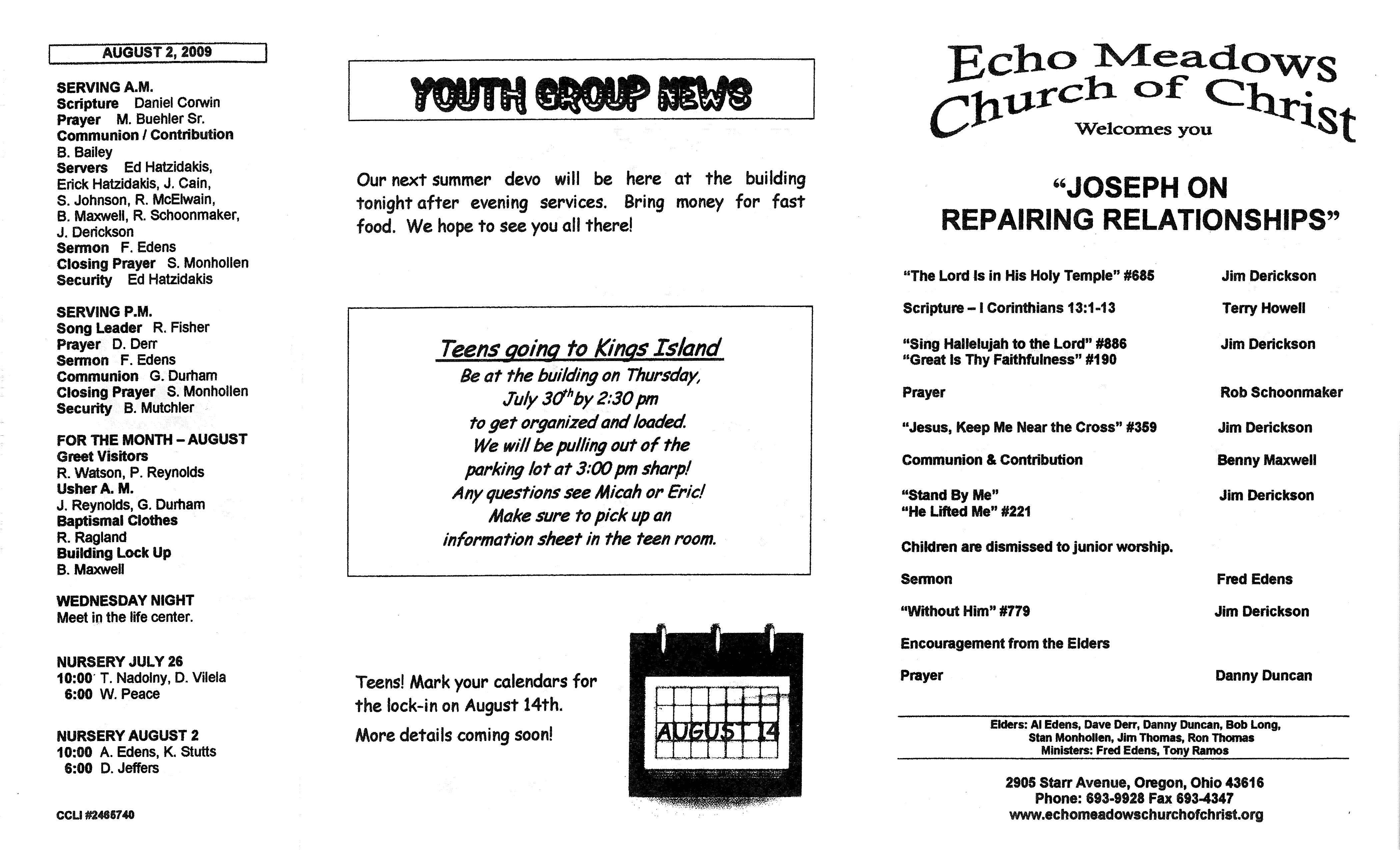 Scanned bulletin, page 1 of 2009-07-26.pdf