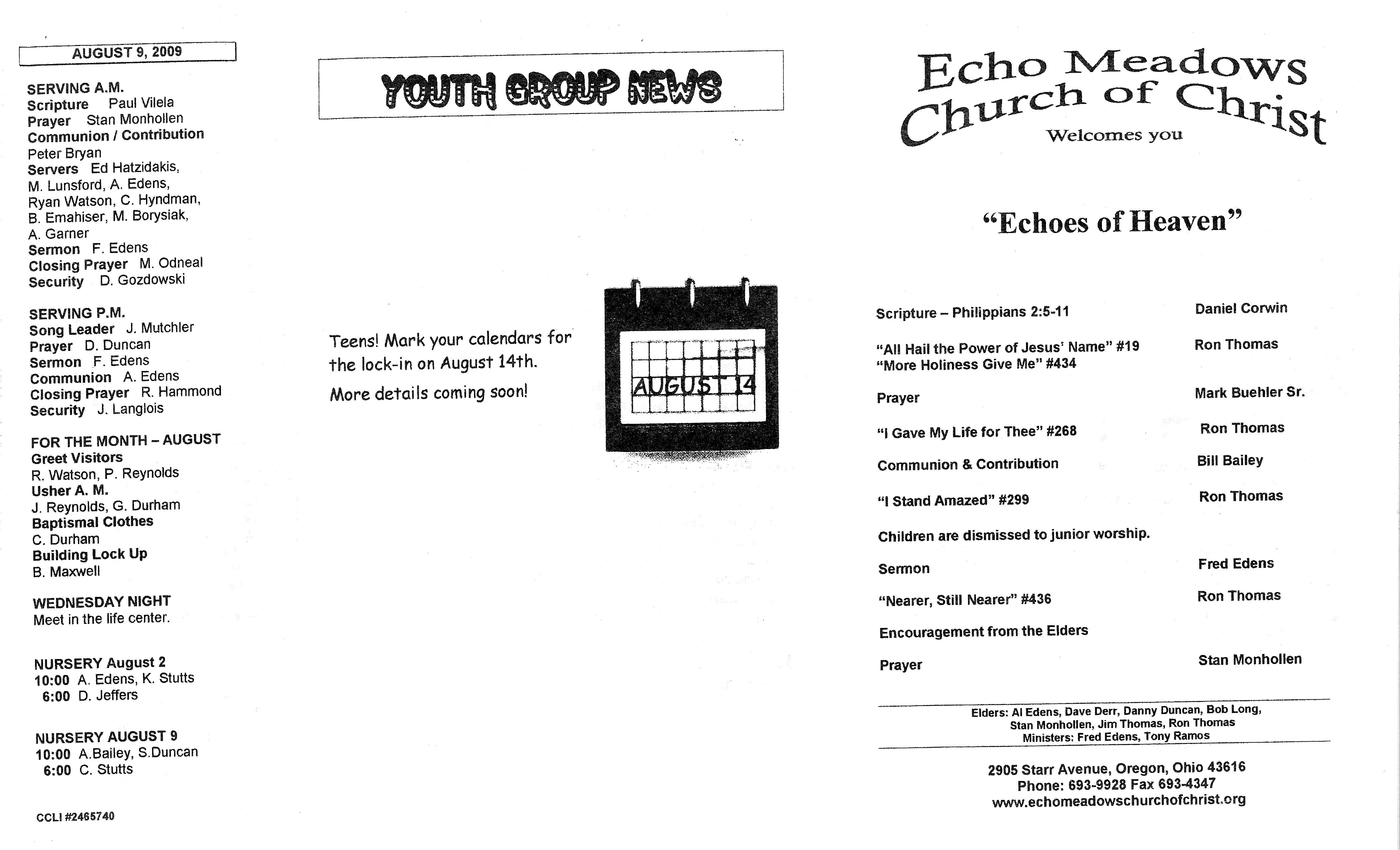 Scanned bulletin, page 1 of 2009-08-02.pdf