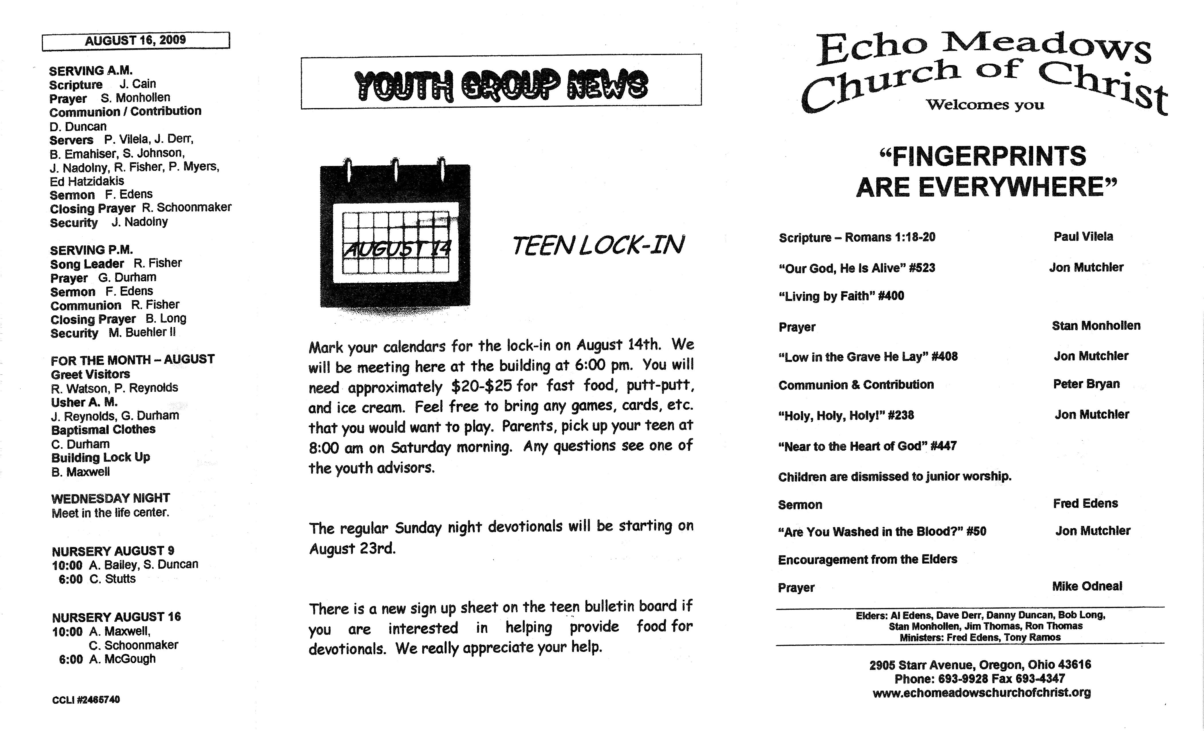 Scanned bulletin, page 1 of 2009-08-09.pdf