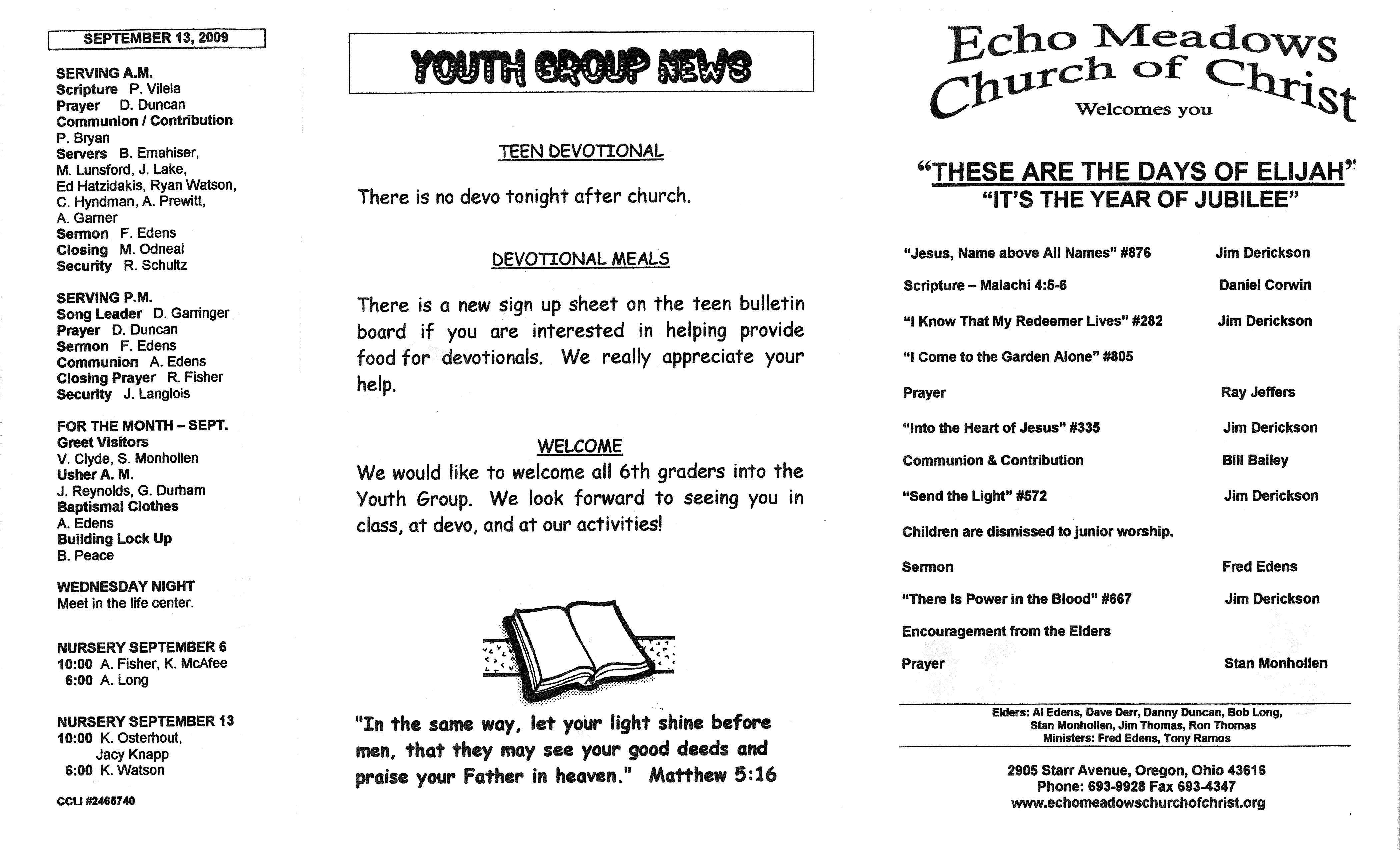 Scanned bulletin, page 1 of 2009-09-06.pdf