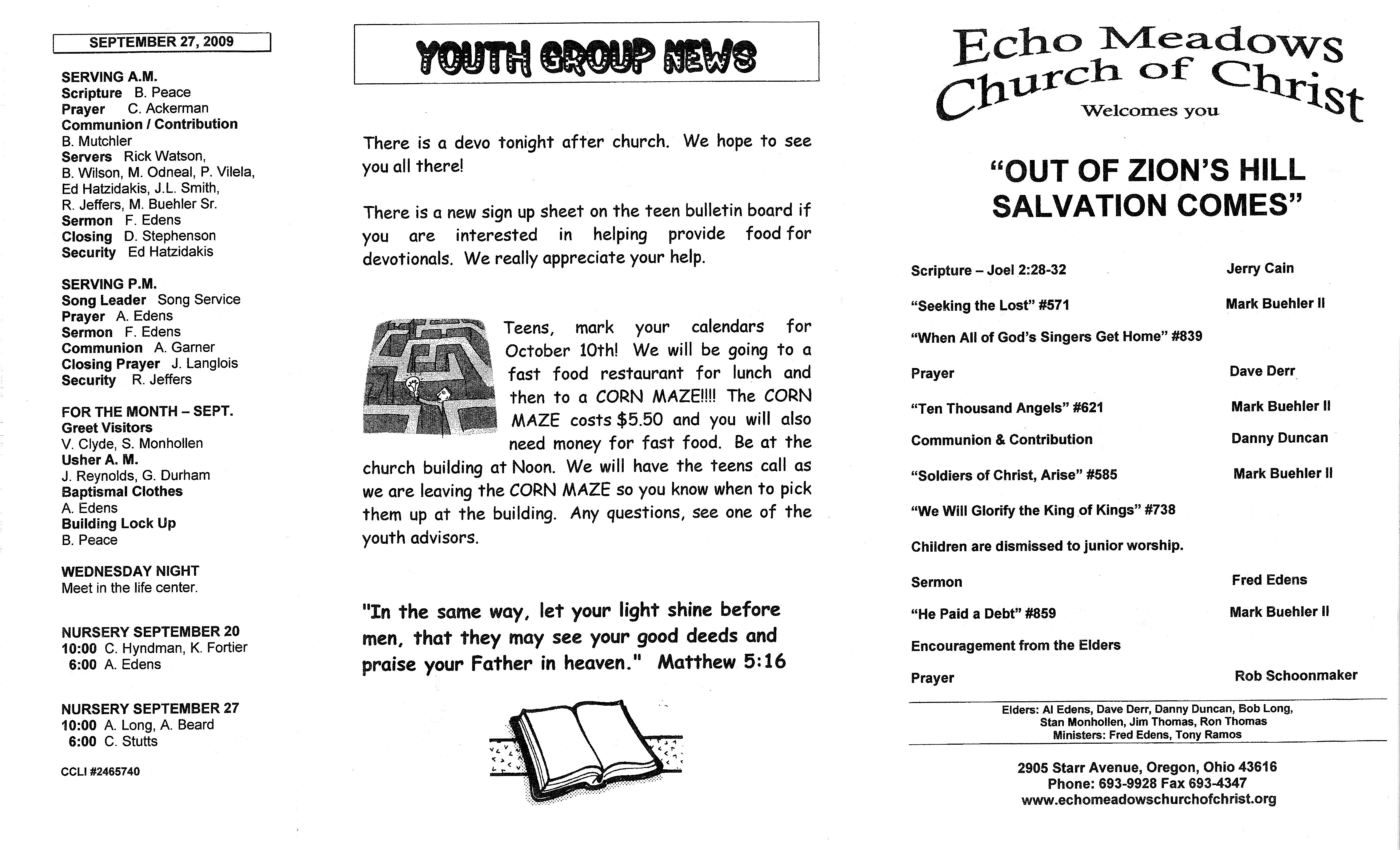 Scanned bulletin, page 1 of 2009-09-20.pdf
